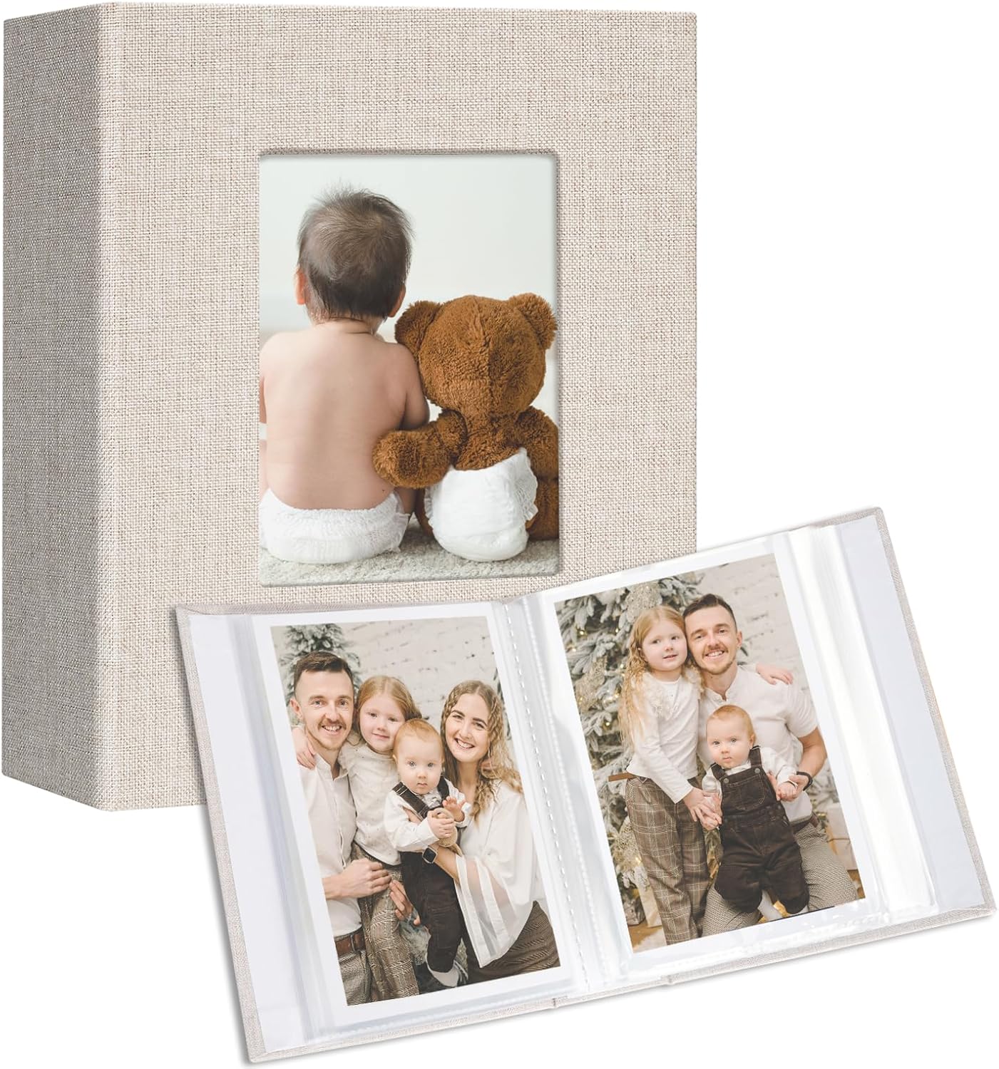 Vienrose Small Photo Album 4x6 holds 100 Photos 2 Pack, Mini Baby Photo Album Li...