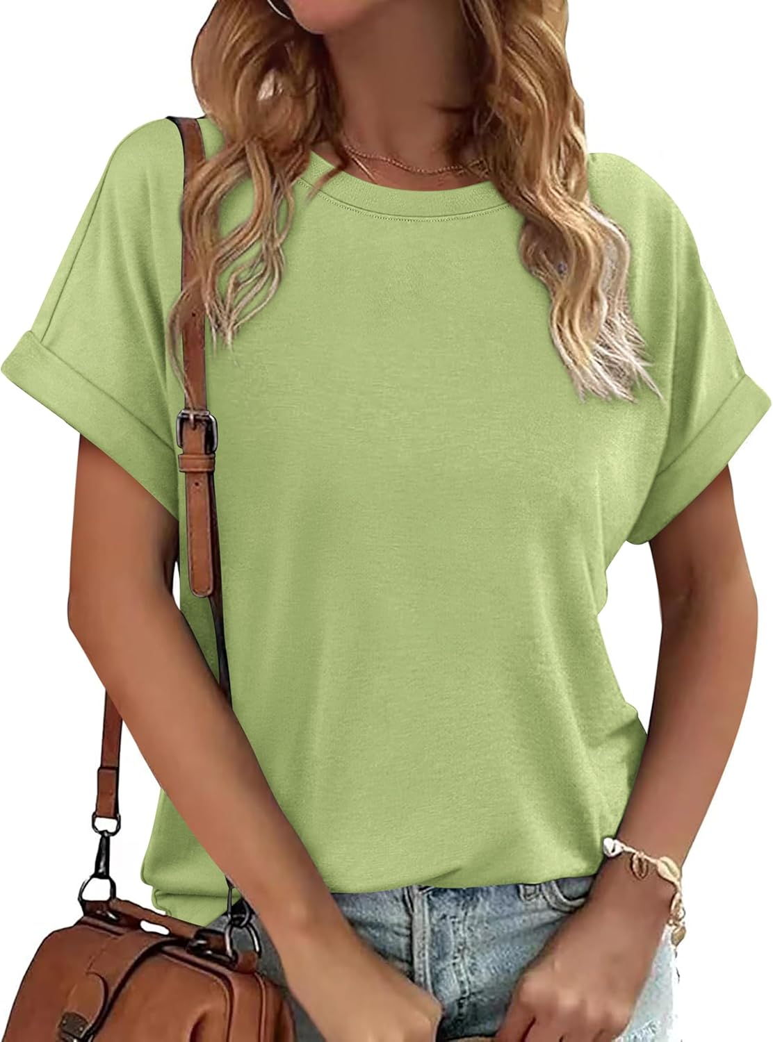 ATHMILE Womens Tops Oversized Business Casual Dressy Summer T Shirts Short Sleev...