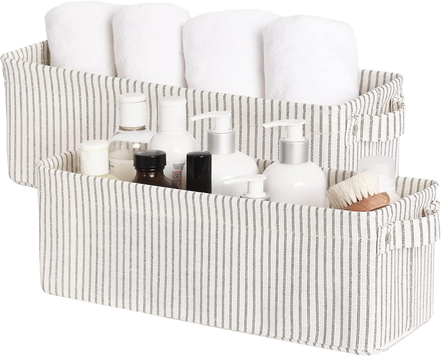 StorageWorks Narrow Storage Bins, Small Basket for Closet and Shelves, Fabric Or...