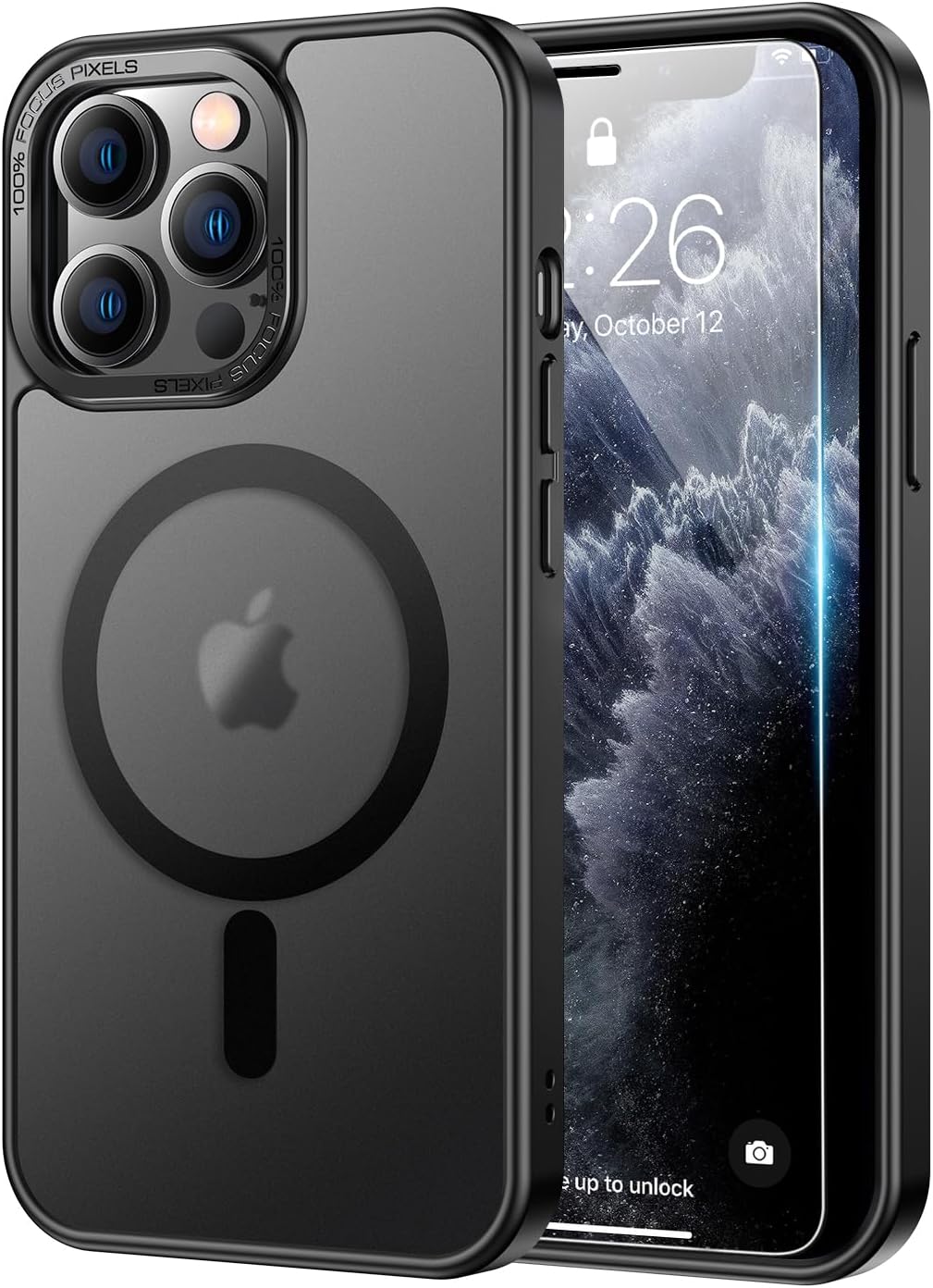 LUHOURI Enhanced Magnetic for iPhone 13 Pro Max Case with Screen Protector - Wir...