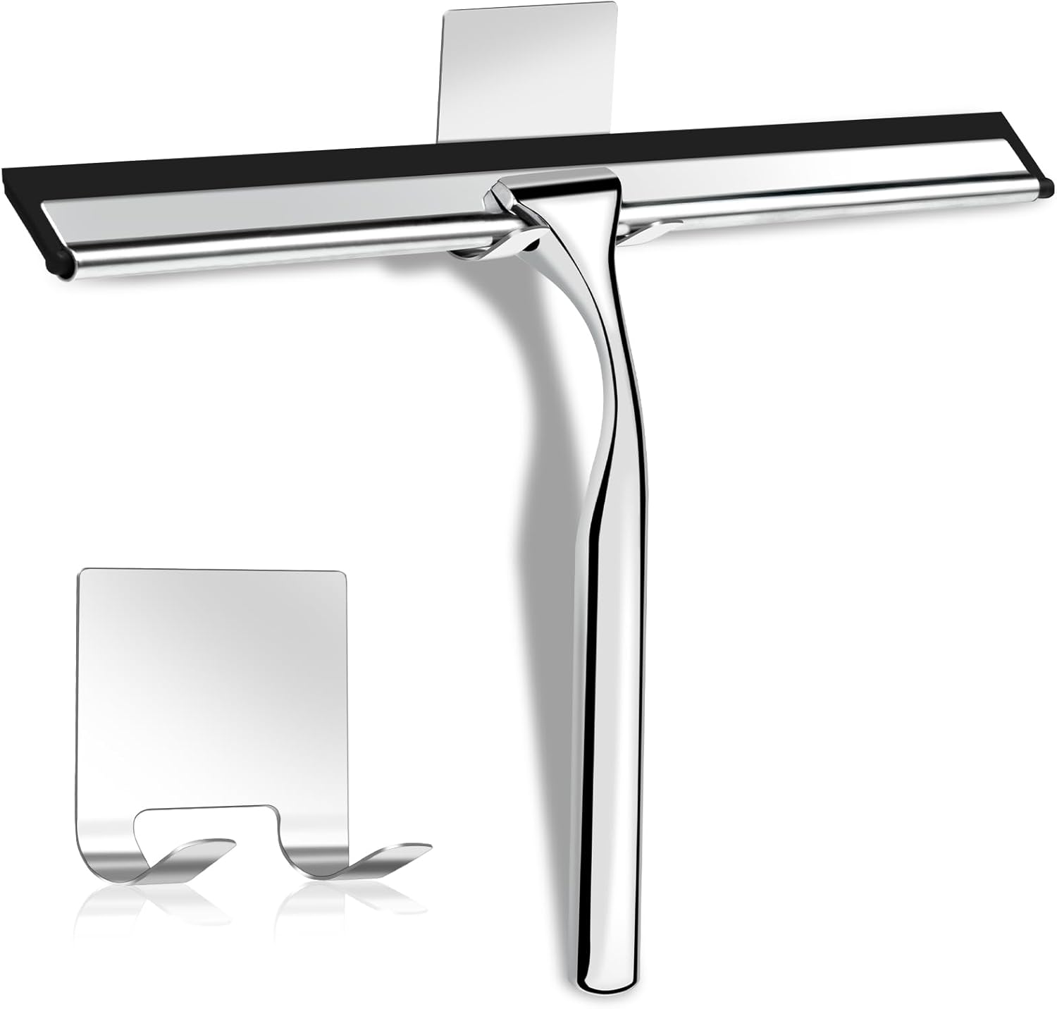 Shower Squeegee, Stainless Steel Window Squeegee, Shower Screen Wiper Squeegee C...