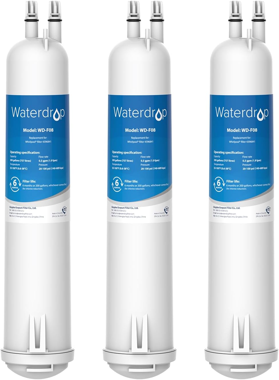 Waterdrop EDR3RXD1 Replacement for Everydrop® Filter 3, 4396841, 4396710, Kenmor...