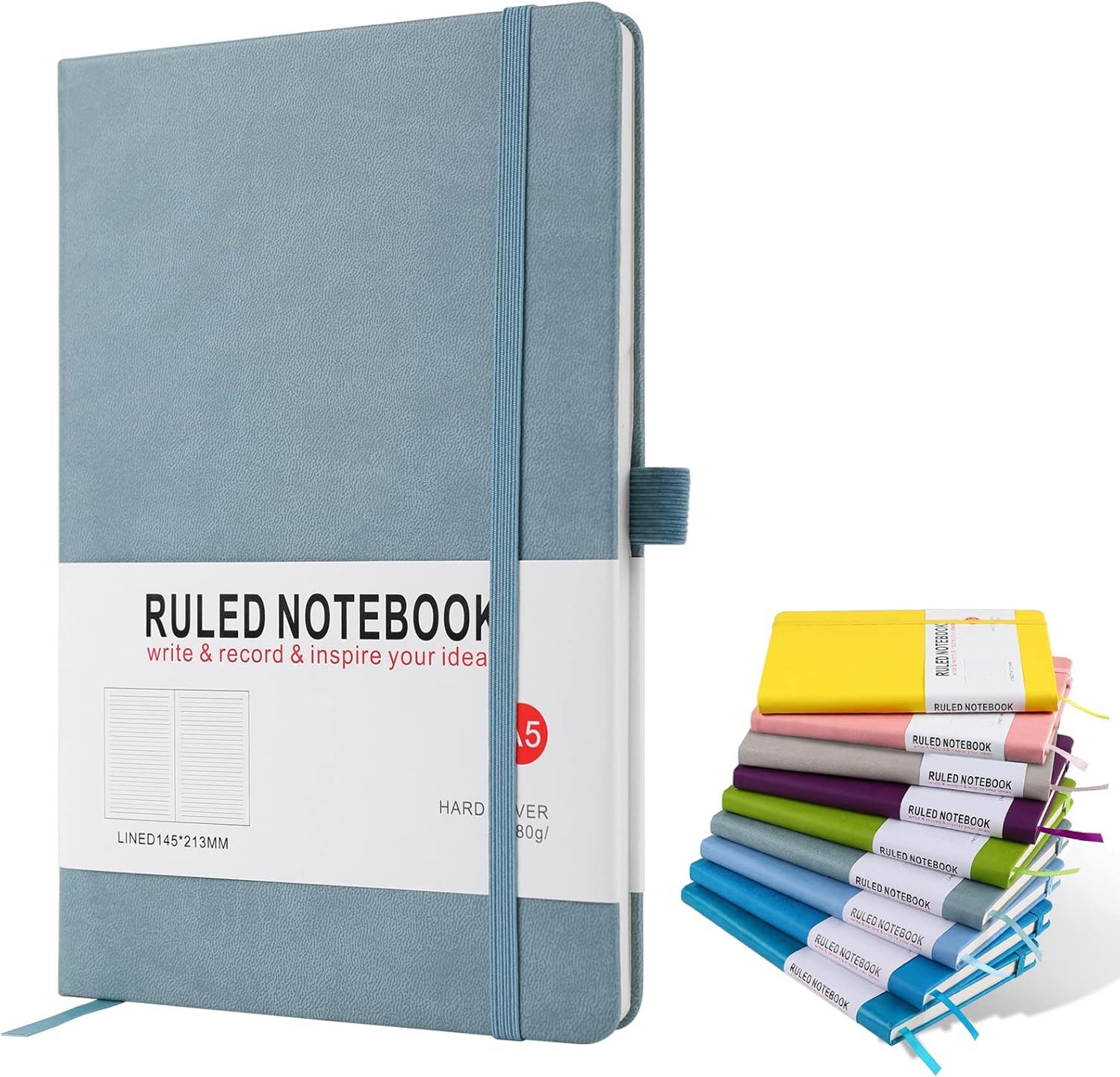 A5 Notebook, Journal Note Pad 200 Pages 80 GSM Journal Notebook Hardback Notepad...