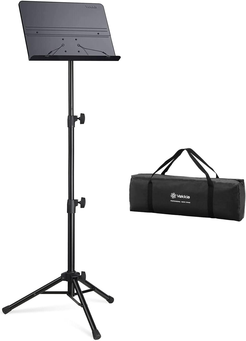 Vekkia 70 - inch Metal Professional Portable Sheet Music Stand — Folding Adjusta...