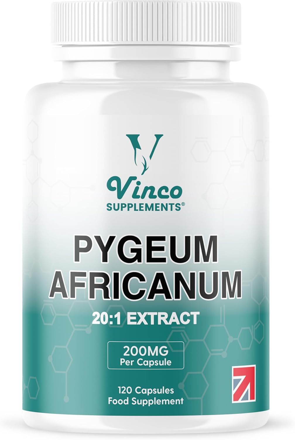 Vinco Pygeum Africanum 4,000mg Equivalent - 200mg of 20:1 Extract - 120 High Str...