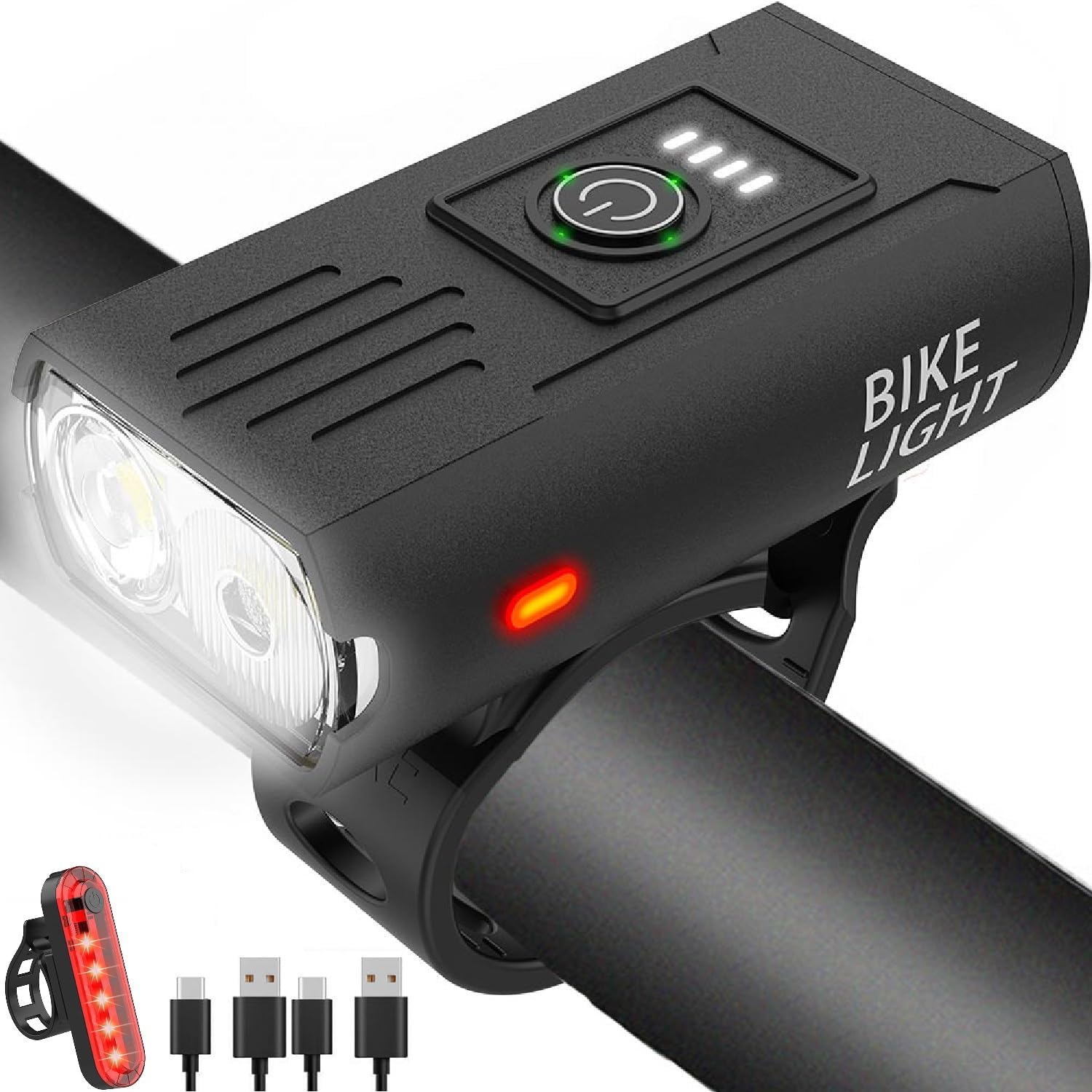 Victoper Bike Light, High Lumens Super Bright Bicycle Lite, 6+4 Modes USB Rechar...