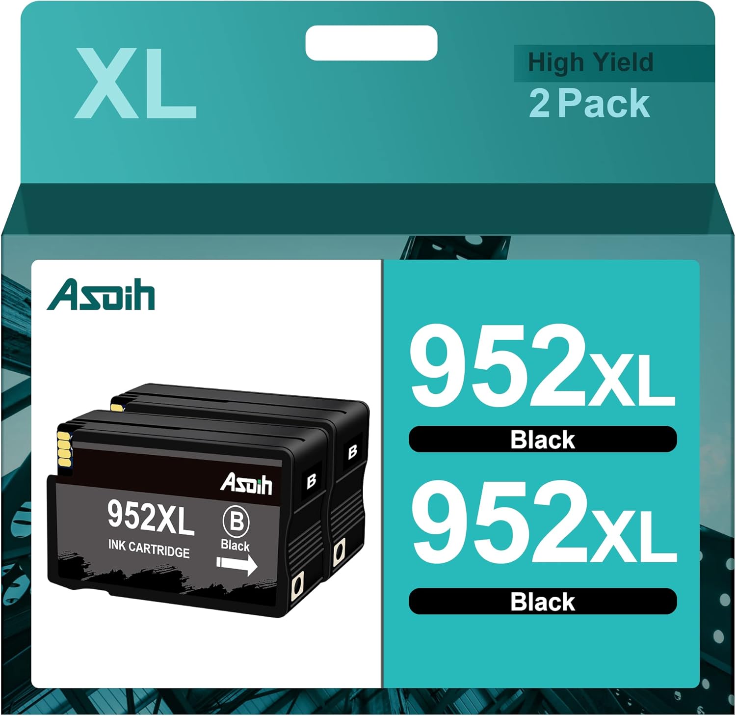 952XL Ink Cartridge Black, Compatible for HP 952XL Ink Cartridges Combo Pack for...