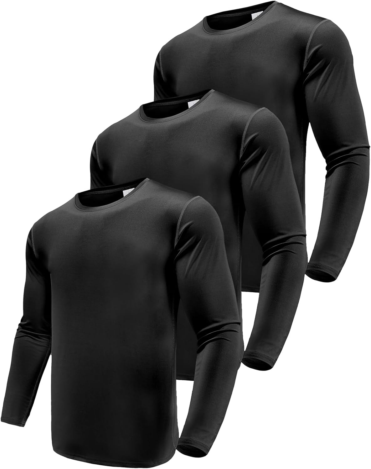 Men's 1or3 Pack Performance Long Sleeve T-Shirts, Dry Fit UPF 50+ Sun Protection...