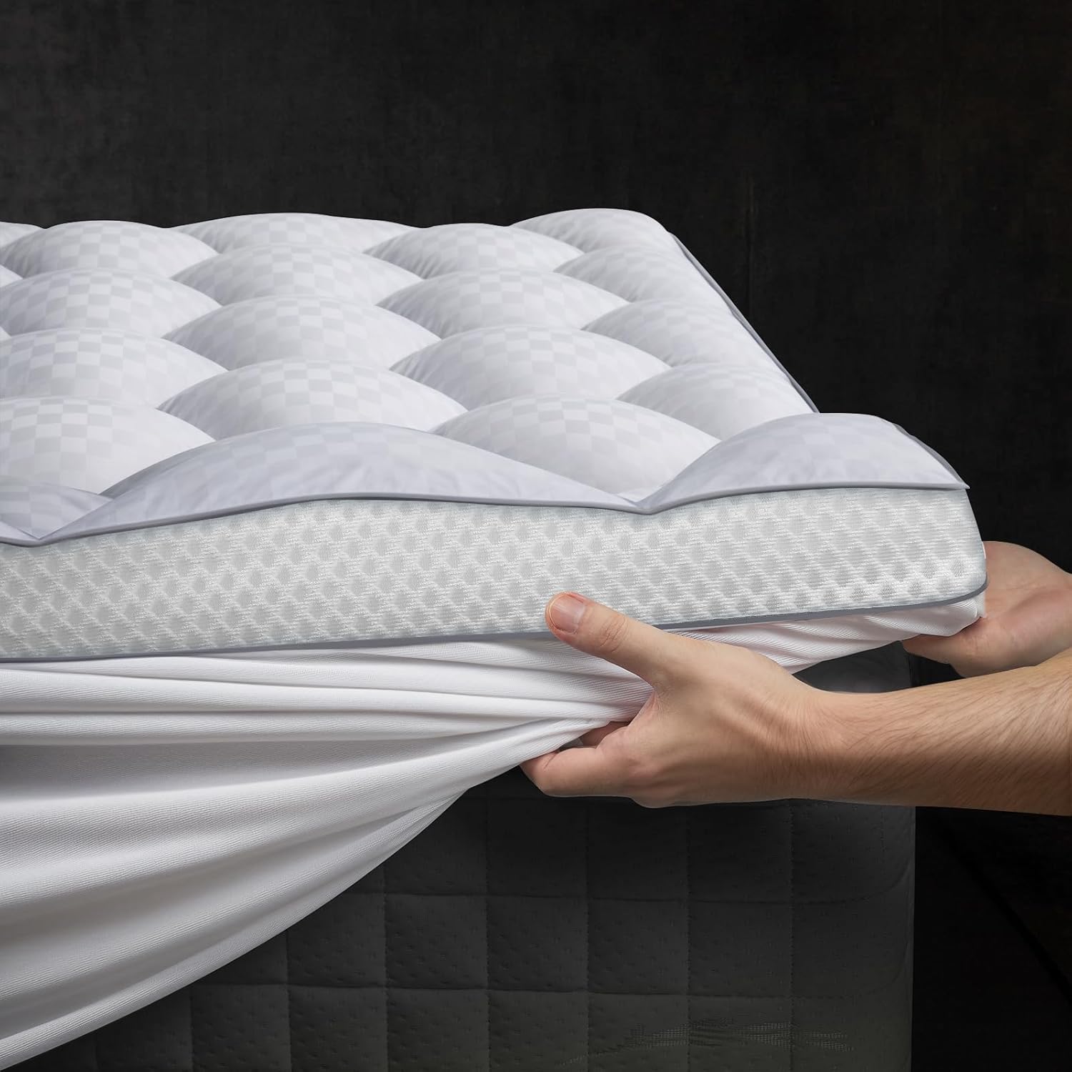 3 Inch Ultra-Fluffy Memory Foam Mattress Topper Queen for Back Pain, Extra Soft...