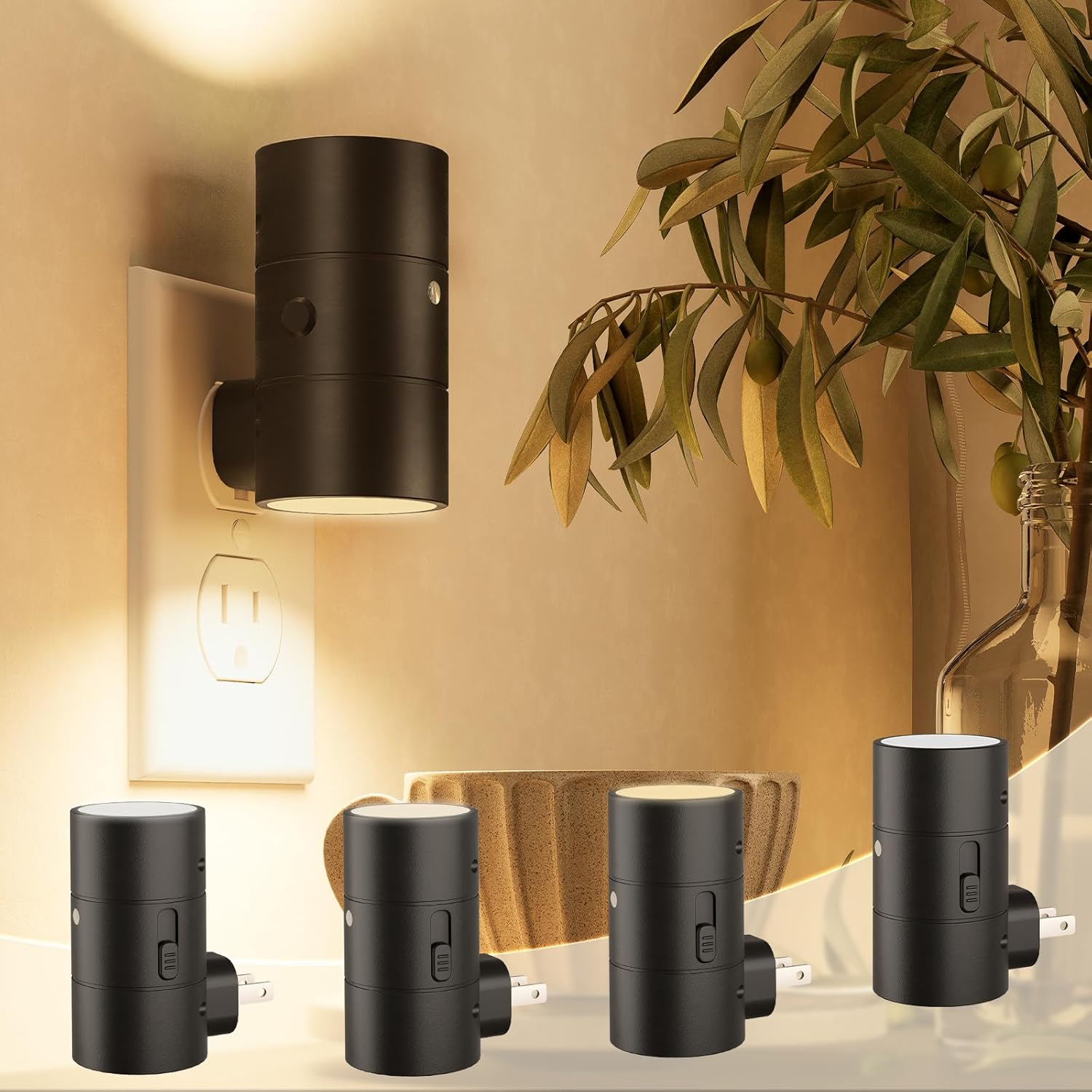 NIORSUN Night Lights Plug Into Wall,Plug in Night Light with 3 Light Modes,Ultra...