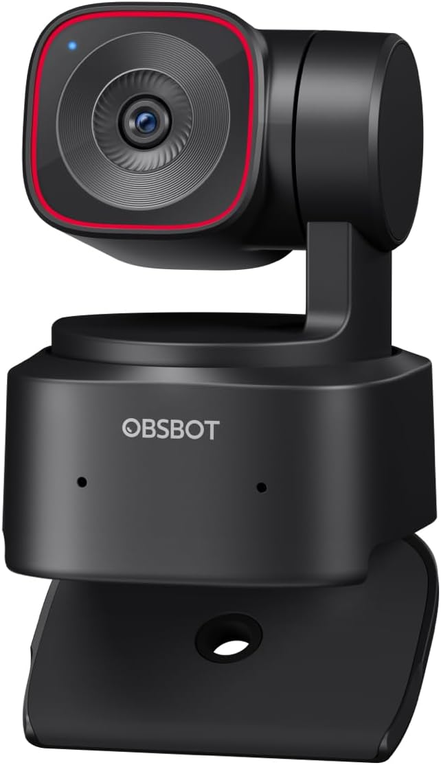 OBSBOT Tiny 2 Lite 4K Webcam for PC, AI Tracking PTZ Streaming Camera with 1/2"...