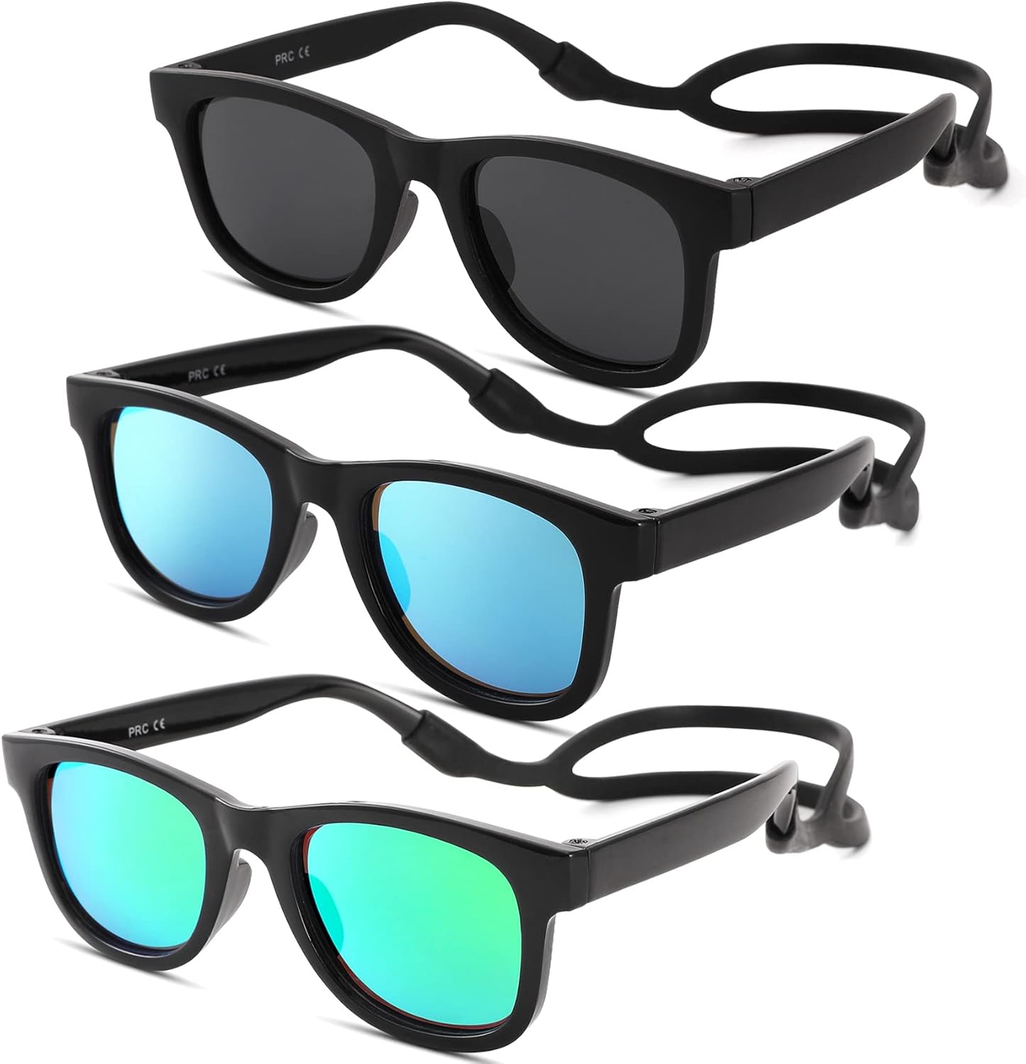 COASION Bendable Flexible Polarized Newborn Baby Sunglasses with Silicon Strap f...
