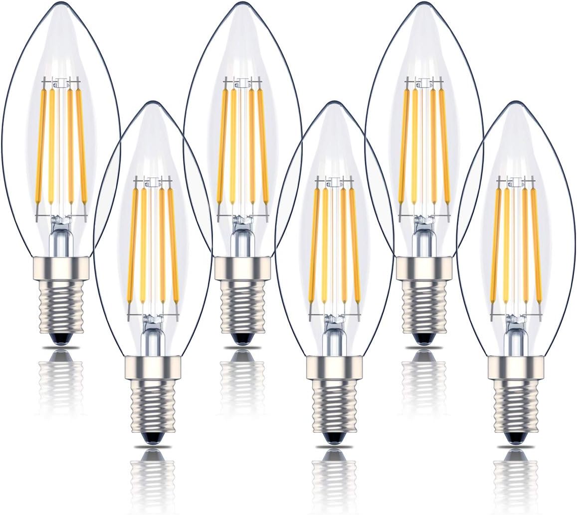 E14 Dimmable Led Candle Bulb,SES Filament Small Edison Screw Light Bulbs,4w 40W...