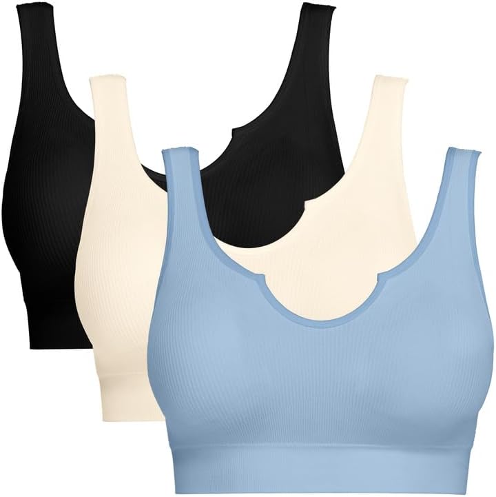 BESTENA Sports Bras for Women, Seamless Comfortable Yoga Bra with Removable Pads...