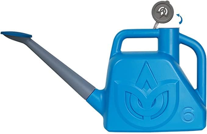 XXXFLOWER 1.5 Gallon Blue Watering Can Outdoor Garden Flower Plant, Lightweight...