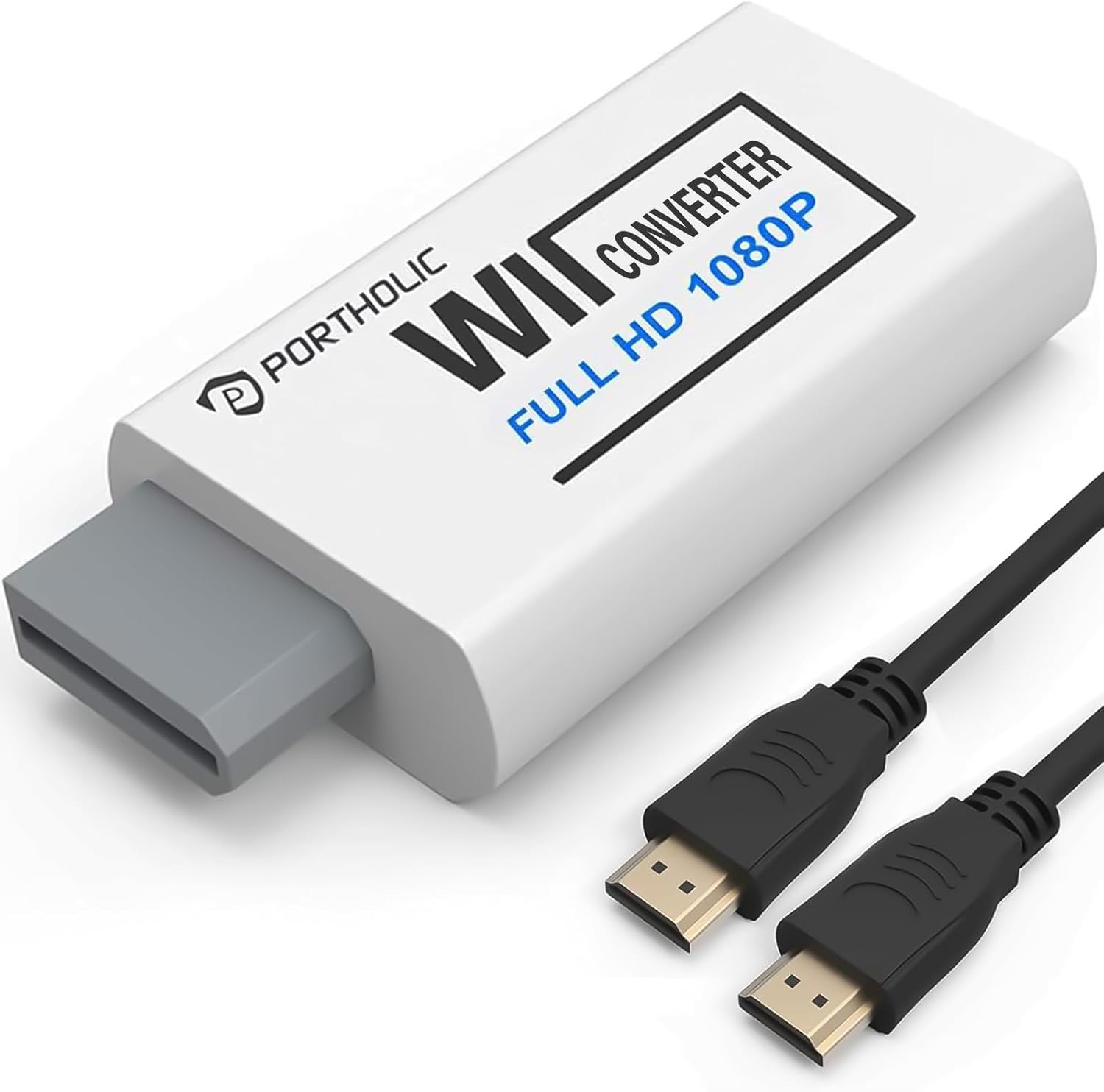 Wii to HDMI Adapter, PORTHOLIC 1080P/720p Wii HDMI Converter with 3ft HDMI Cable...
