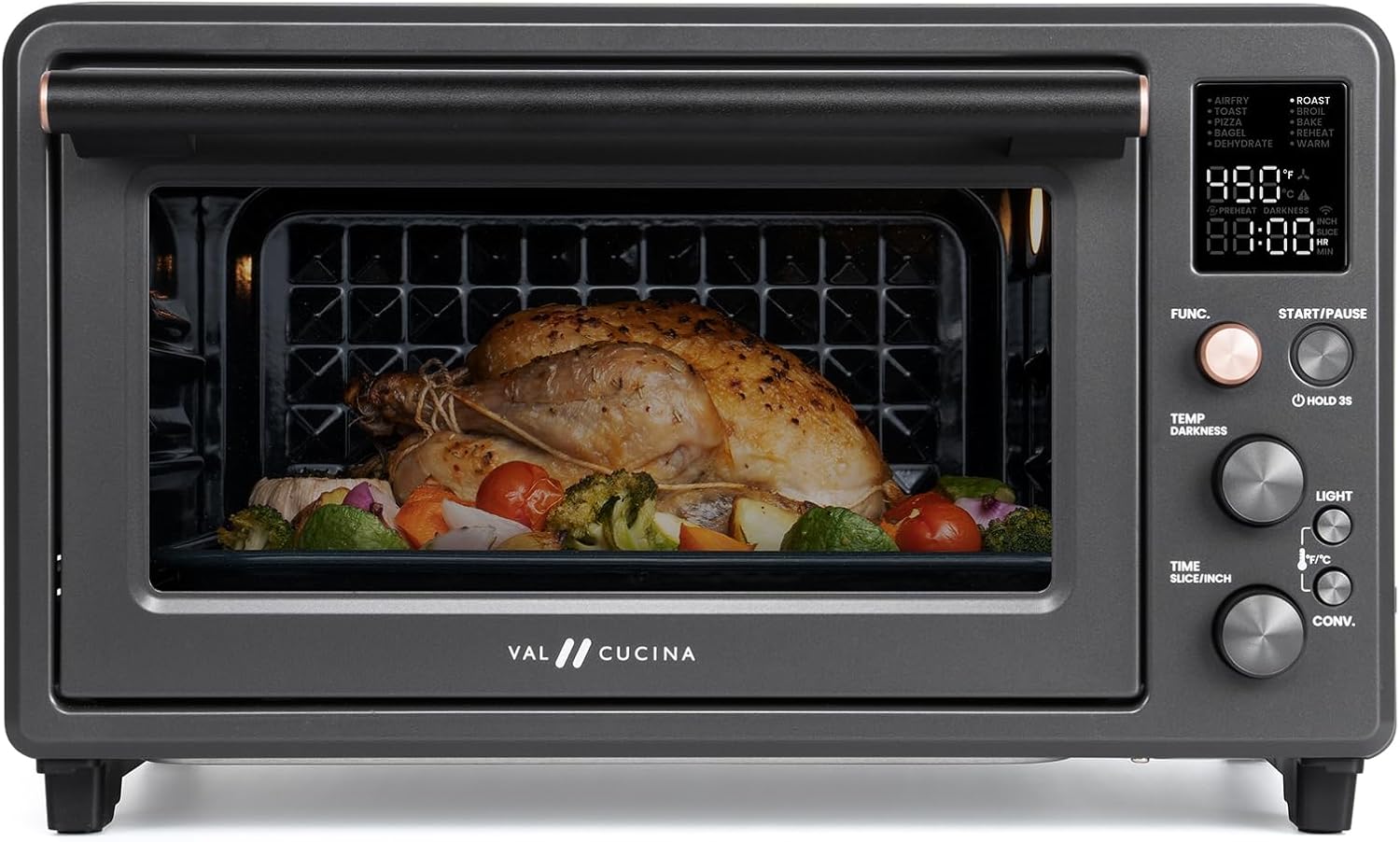 Infrared Heating Air Fryer Toaster Oven Combo, with Non-toxic Enamel-coated Inte...