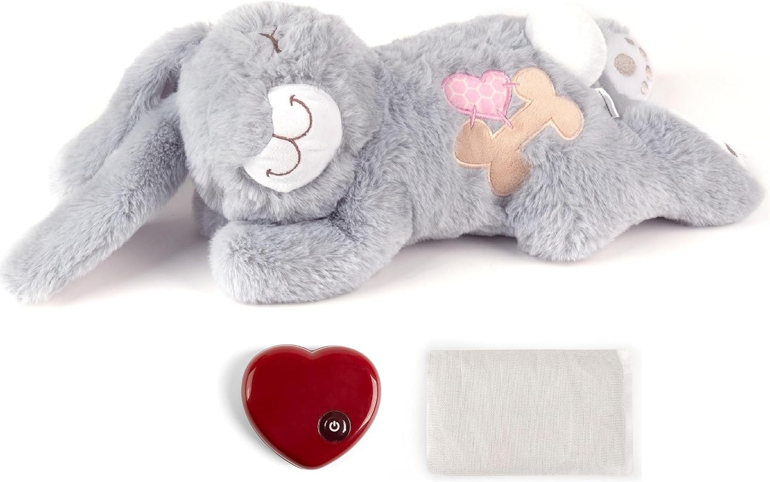 pet prime Dog Heart Beat Puppy Plush Rabbit Toy - with Warmer Bag Pet Soft Anxie...