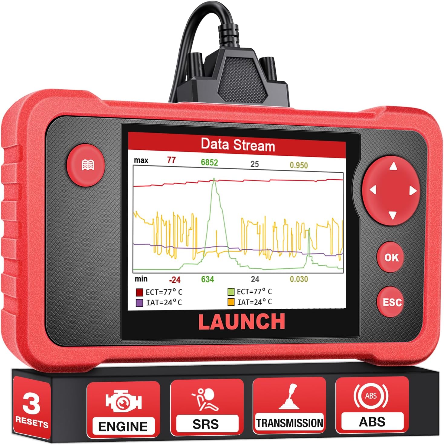 LAUNCH CRP123 V2.0 Elite OBD2 Scanner, 2025 New Engine/ABS/SRS/Transmission Car...