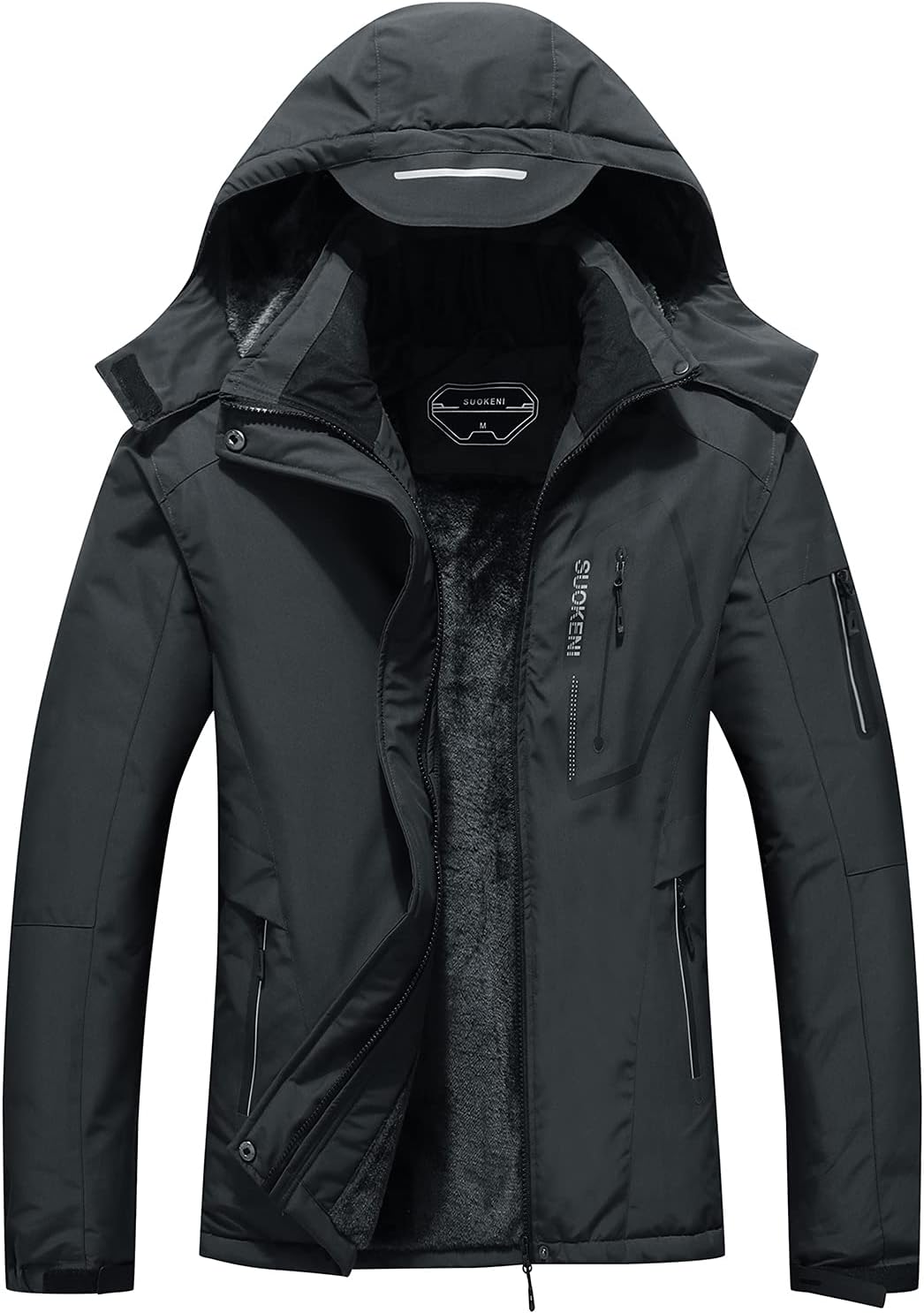 SUOKENI Women's Waterproof Warm Winter Snow Coat Hooded Raincoat Ski Snowboardin...