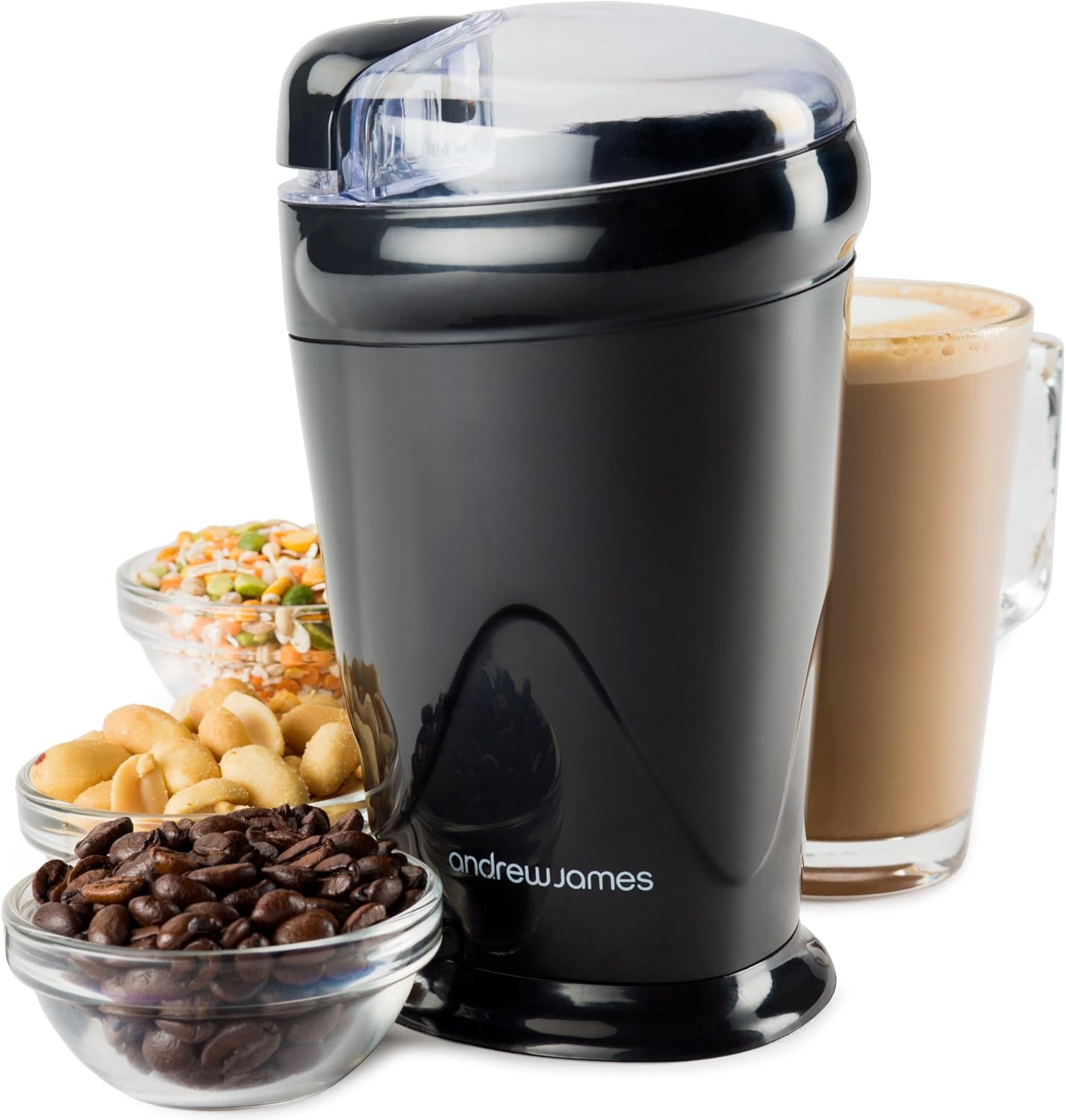 Andrew James Electric Coffee Grinder, Bean, Nut & Spice Grinder, Powerful Compac...