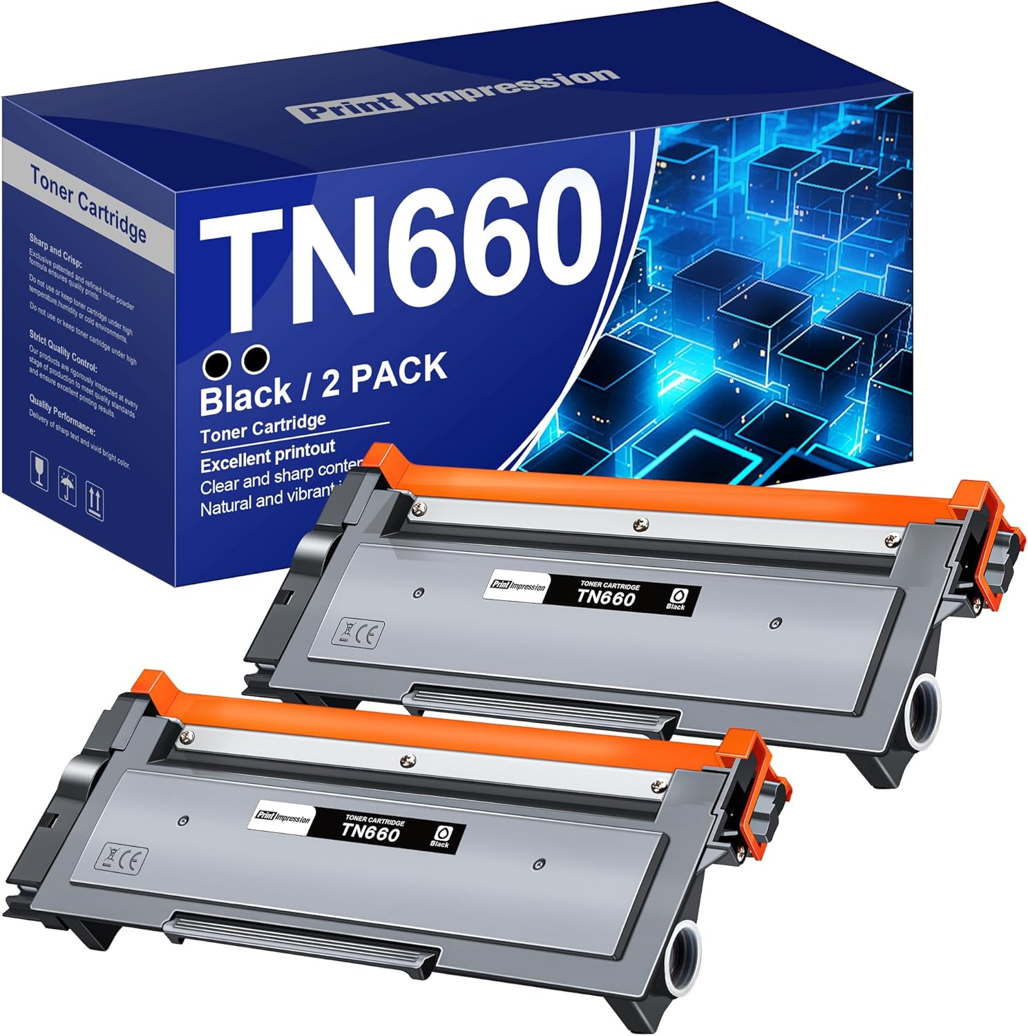 TN660 toner Cartridge Brother Printer - Replacement for Brother TN660 TN-660 Pag...