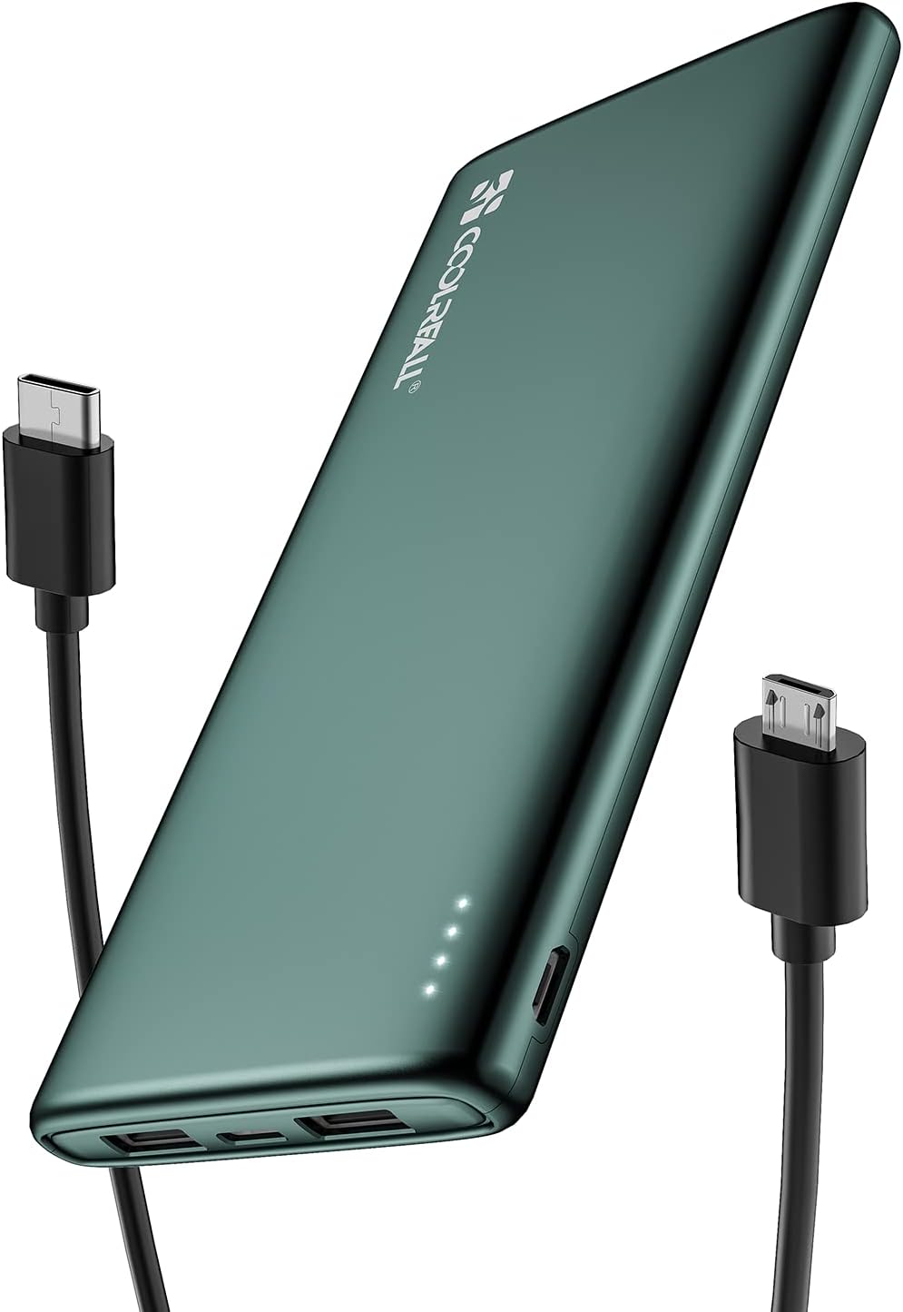 Coolreall Power Bank 10000 mAh, Slim & Light Portable Charger, Battery Pack Fast...