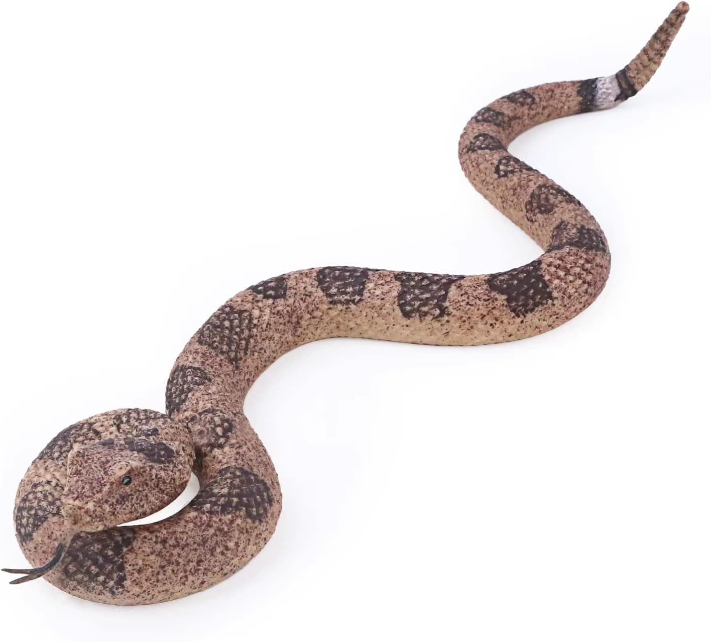 SIENON Realistic Fake Snakes Toy Soft Rubber Snake Figure Garden Snake Scare Bir...