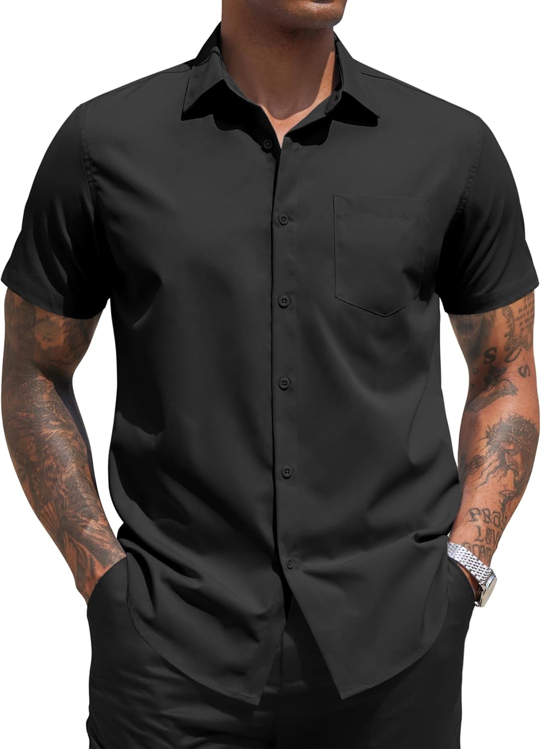 COOFANDY Men's Dress Shirts Short Sleeve Business Casual Regular Fit Button Down...