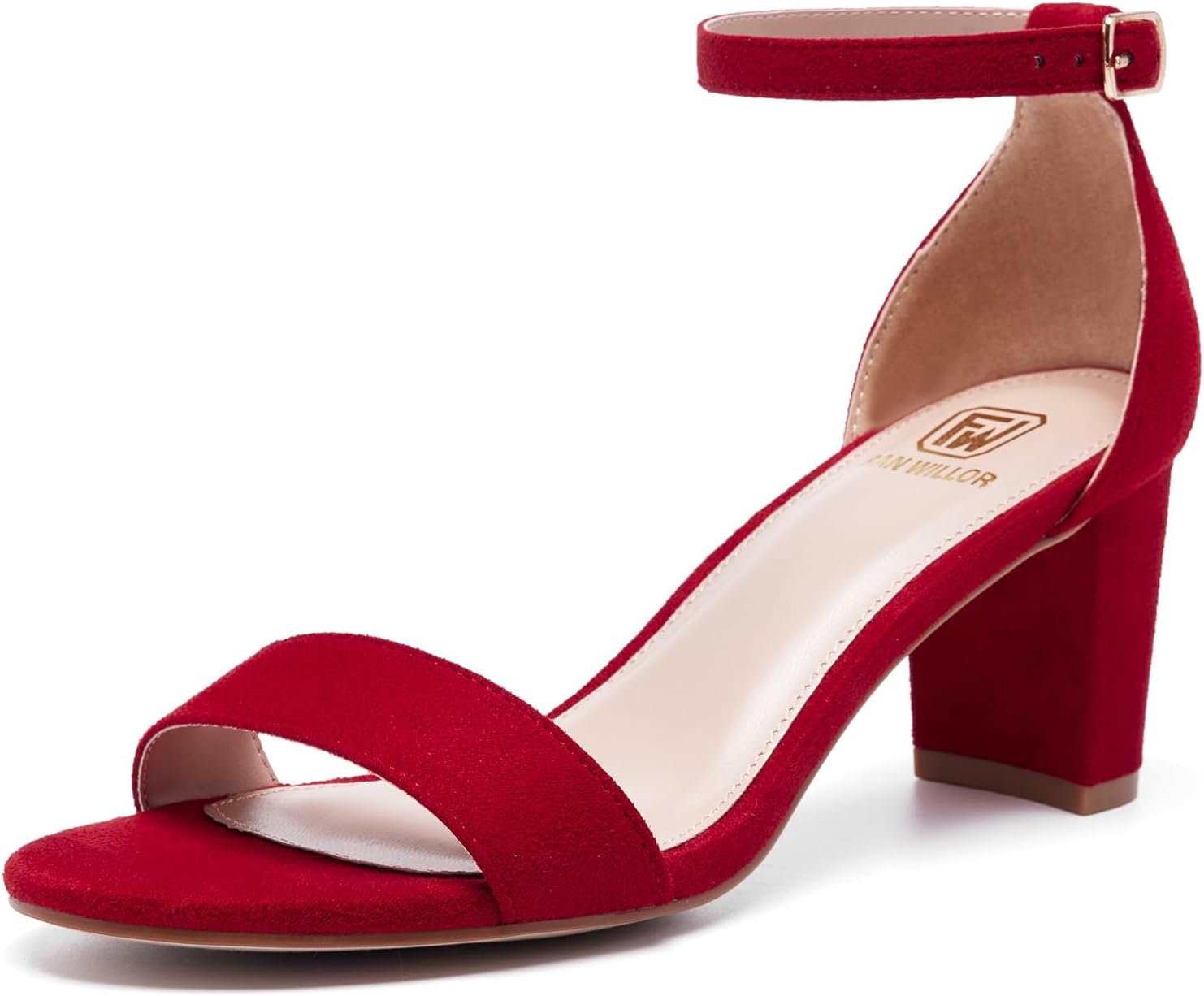 Women Open Toe Low Chunky Short Heels Ankle Strap Block Heel Sandals Party Dress...