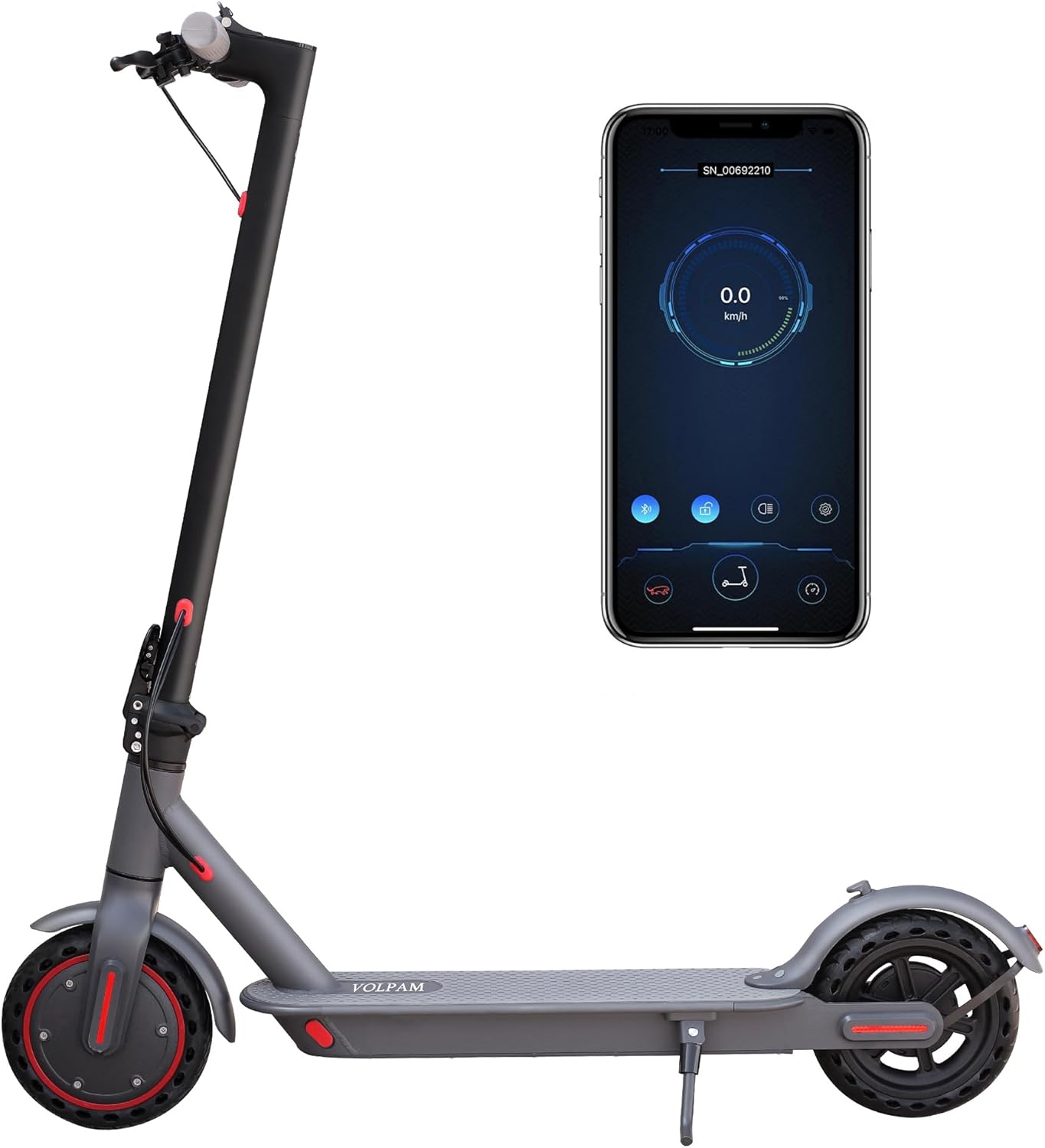VOLPAM Electric Scooter, 350W/500W Motor, Max 21-28 Miles Range, 19/21 Mph Top S...