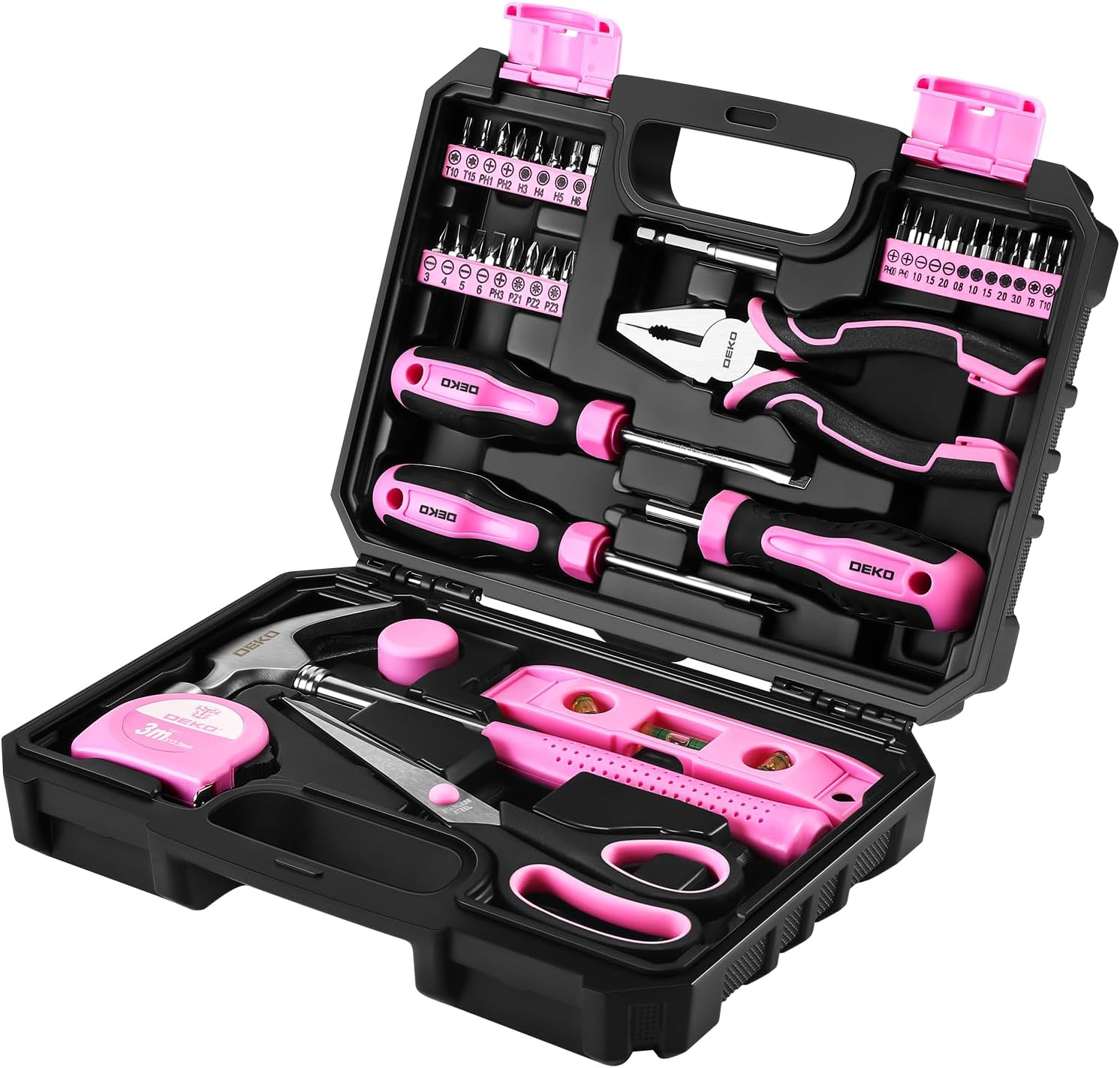 Pink Tool Kit：DEKO Tool Set, Pink Hand Tool Kit DIY for Women 42 Pieces, Ladies...