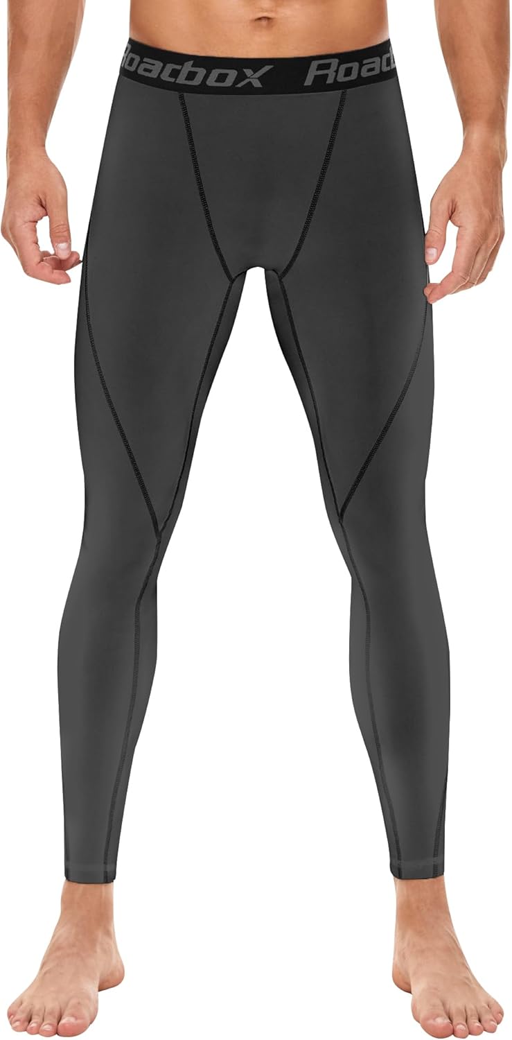Roadbox Men's Compression Thights Leggings - 1/2/3 Pack Cool Dry Base Layer Pant...