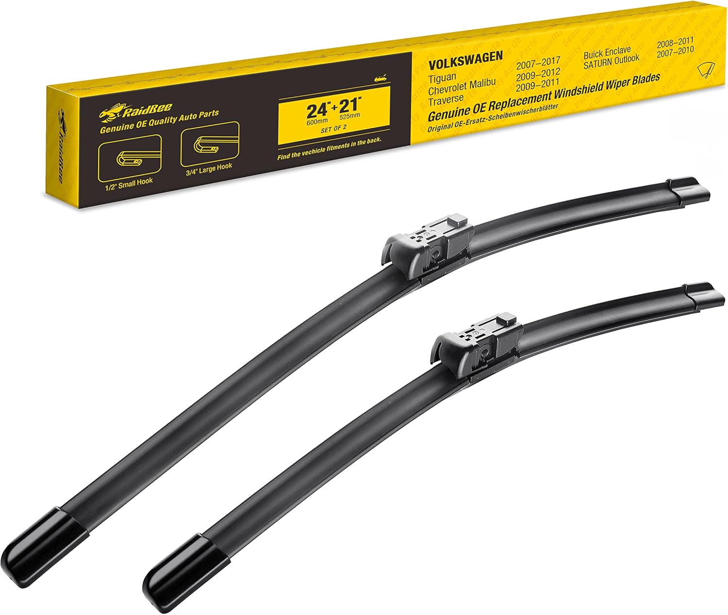 2 Wiper Blades 24"/21" Replacement for BUICK Enclave 2008-2011,CHEVROLET Malibu...