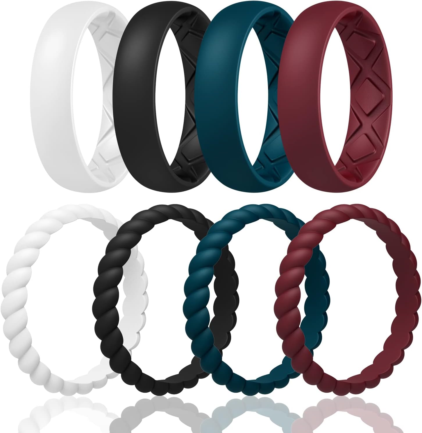 Egnaro Engagement Rings Women, Inner Arc Ergonomic Breathable Design Silicone Ru...