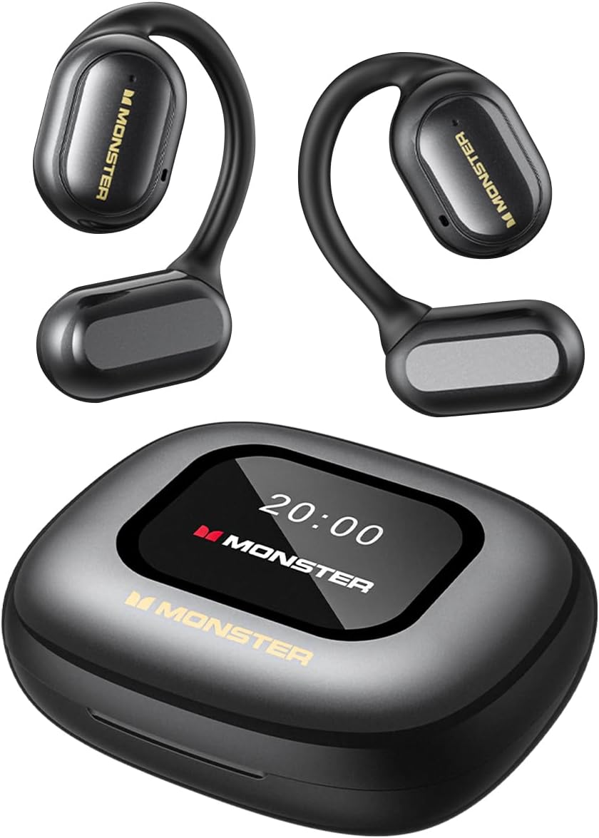 Monster Open Touch Pro 100, Open Ear Headphones Touch Screen Earbuds, Bluetooth...