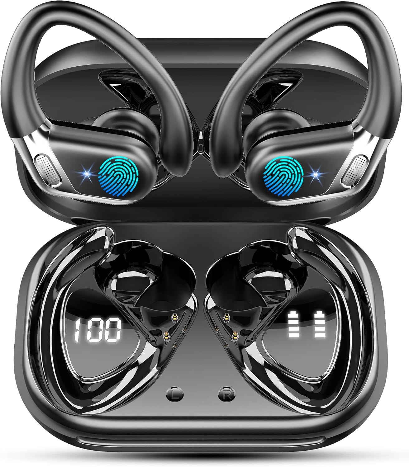 Wireless Earbuds, Bluetooth 5.4 headphones Sport with ENC Noise Cancelling Mic,...