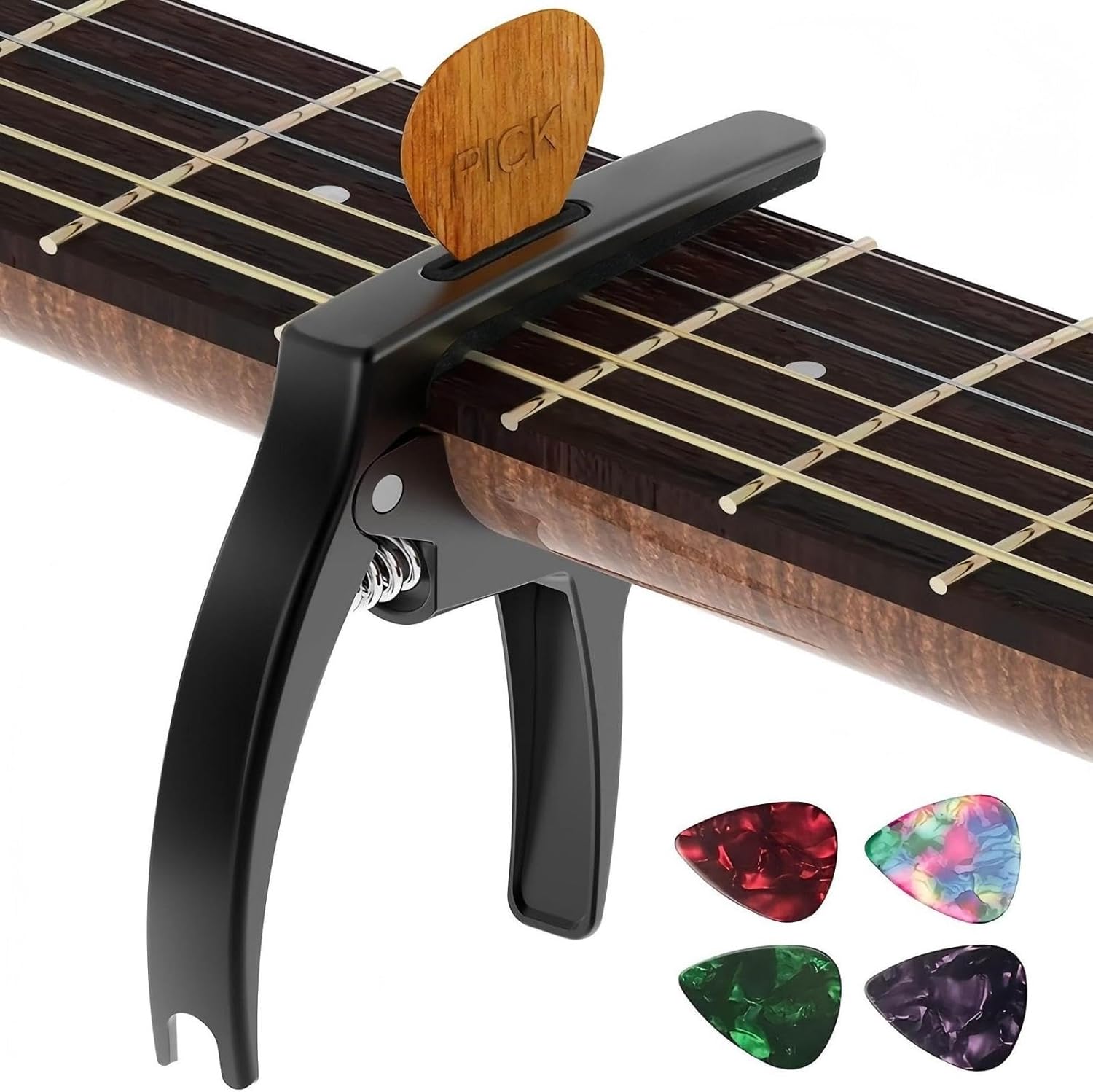Guitar Capo,TANMUS 3in1 Zinc Metal Capo for Acoustic and Electric Guitars (with...