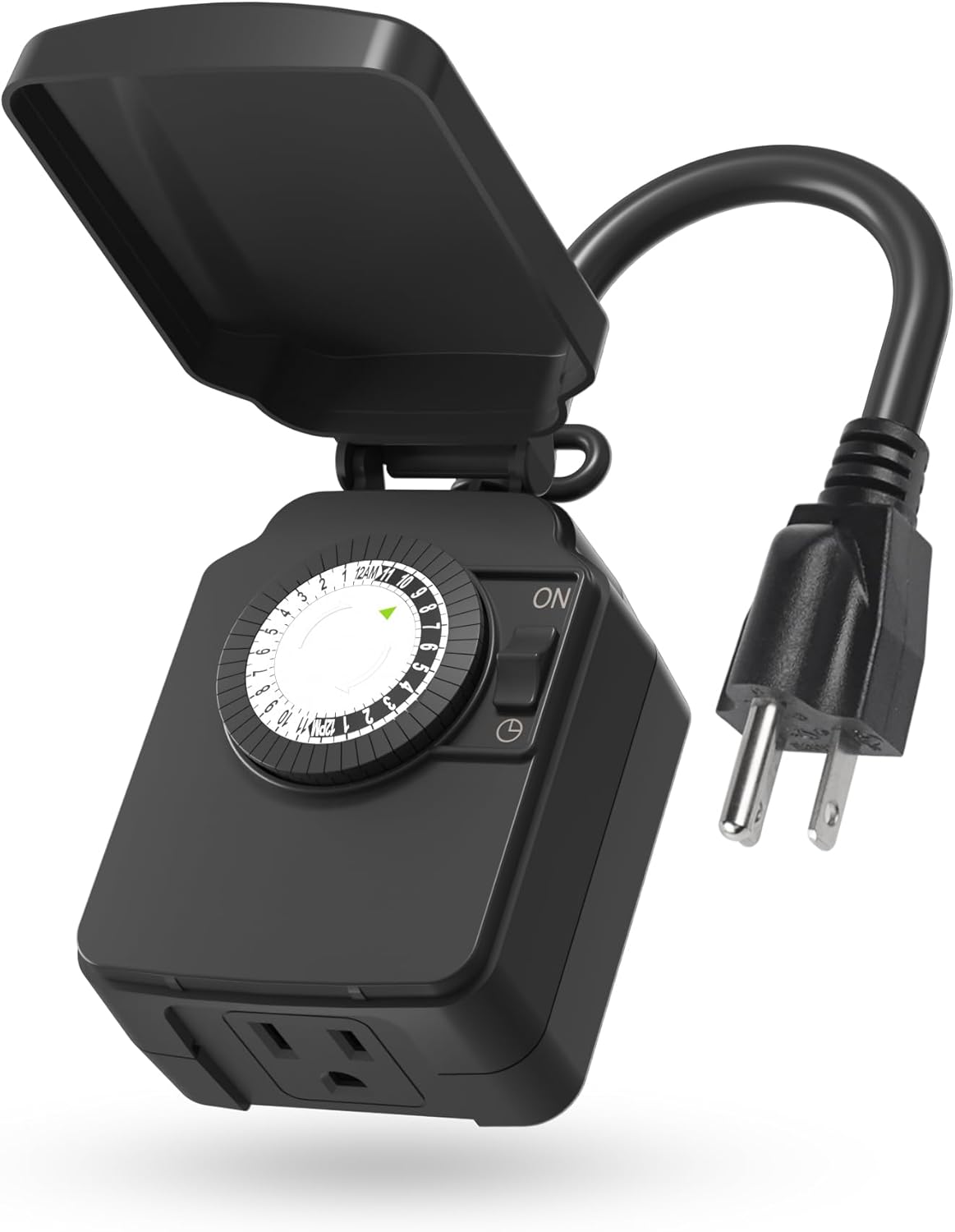 BN-LINK 24-Hour Mechanical Outdoor Light Timer, Waterproof, Heavy Duty, 15A 1/2H...