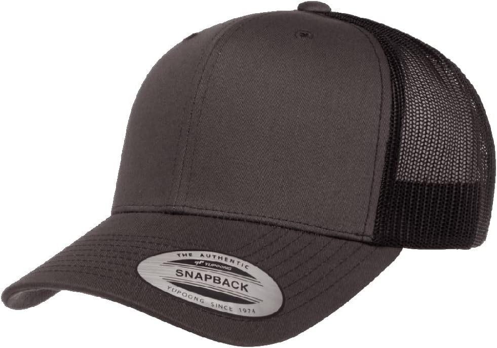 Yupoong Classic Premium Mesh 6 Panel Retro Trucker Cap | Mid Profile Snapback |...
