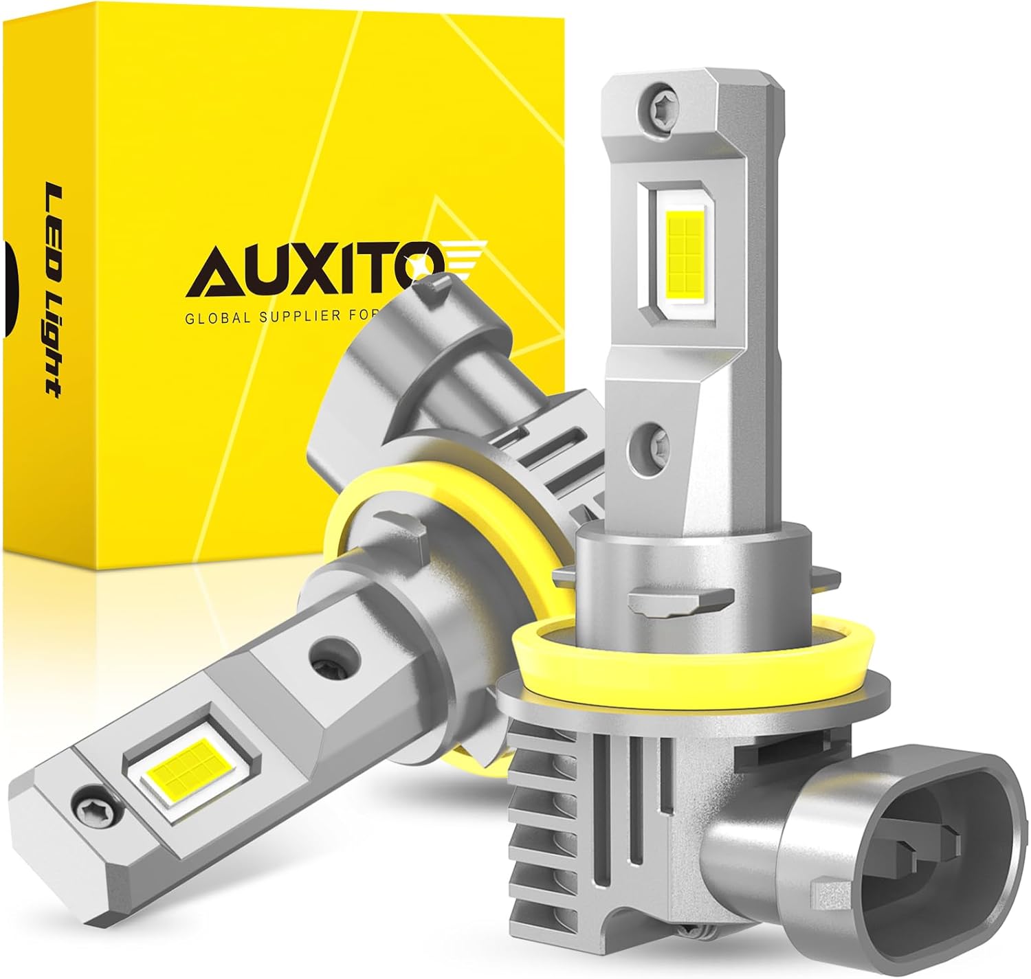 AUXITO H11 H8 H16 LED Fog Light Bulbs, 600% Brightness 6500K Cool White Driving...