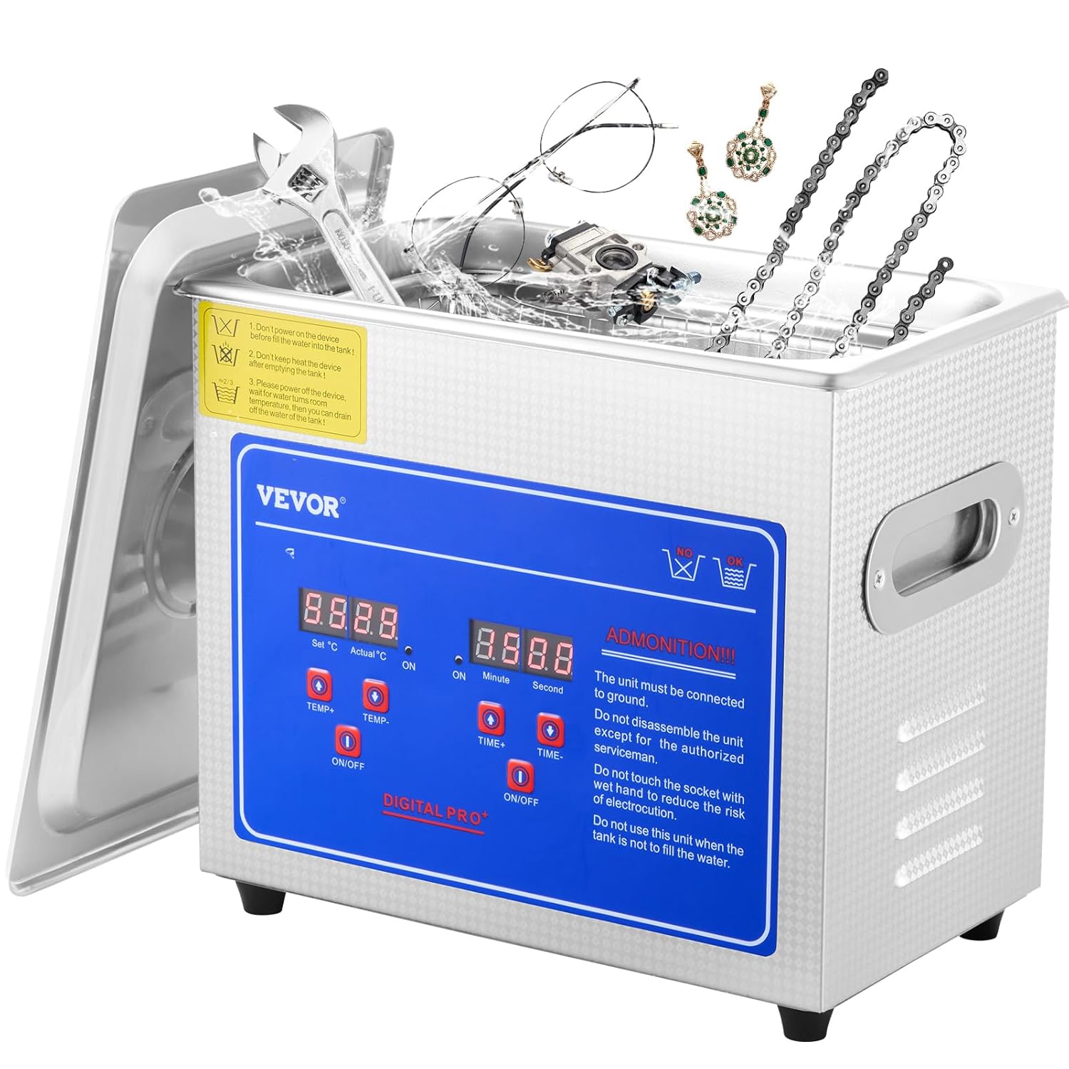 VEVOR Ultrasonic Cleaner with Digital Timer & Heater, Professional Ultra Sonic J...