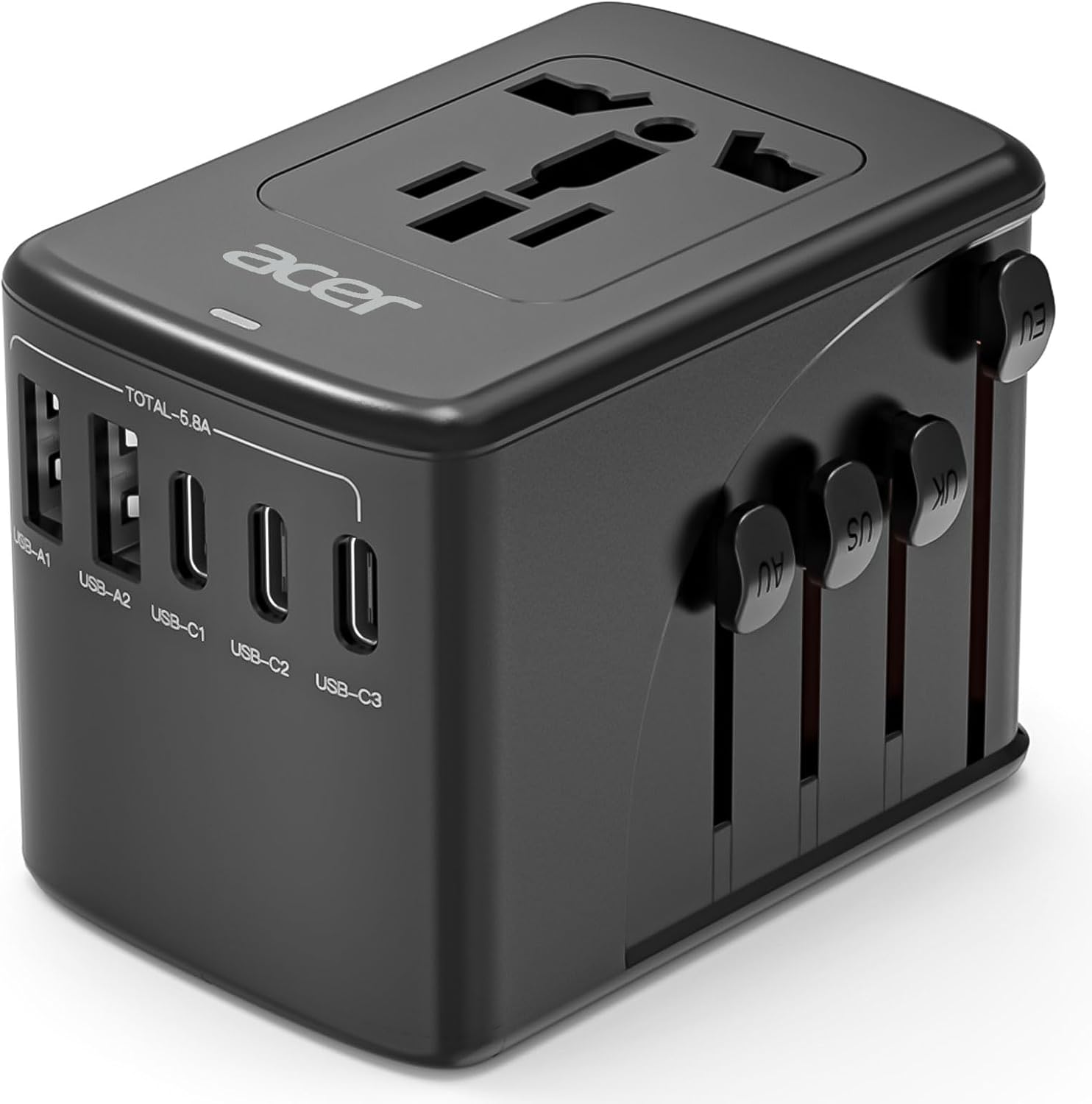 Acer Universal Travel Plug Adapter - International Power Adapter with 5 USB Port...