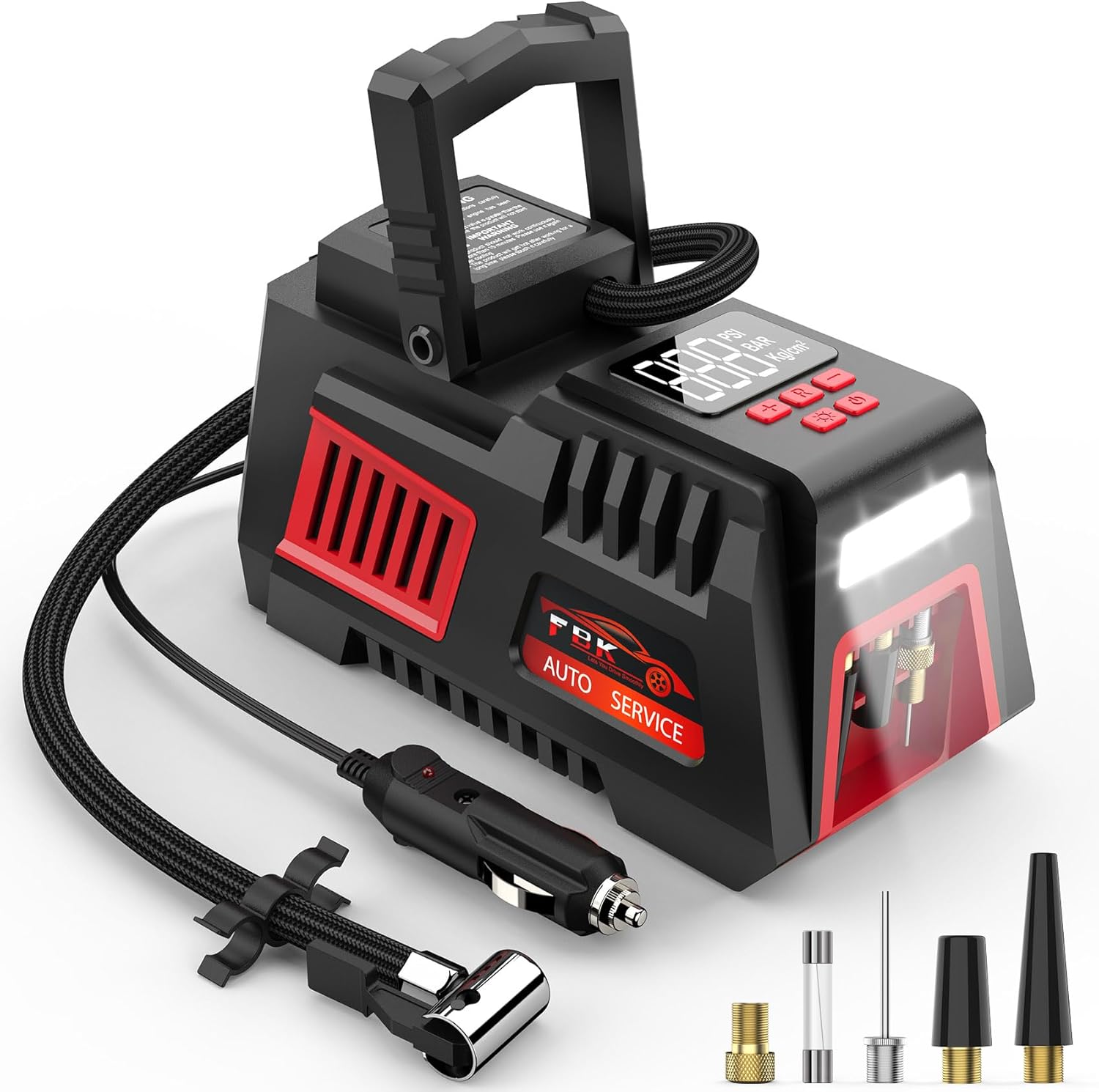 Portable Tire Inflator Digital Air Compressor 12V DC Tire Air Pump Car Accessori...