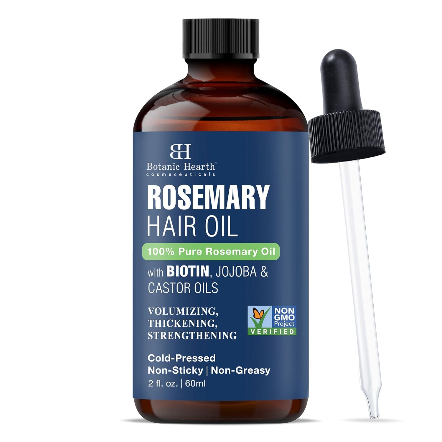 Botanic Hearth 100% Pure Rosemary Oil For Hair Growth (2 fl oz) Infused With Bio...