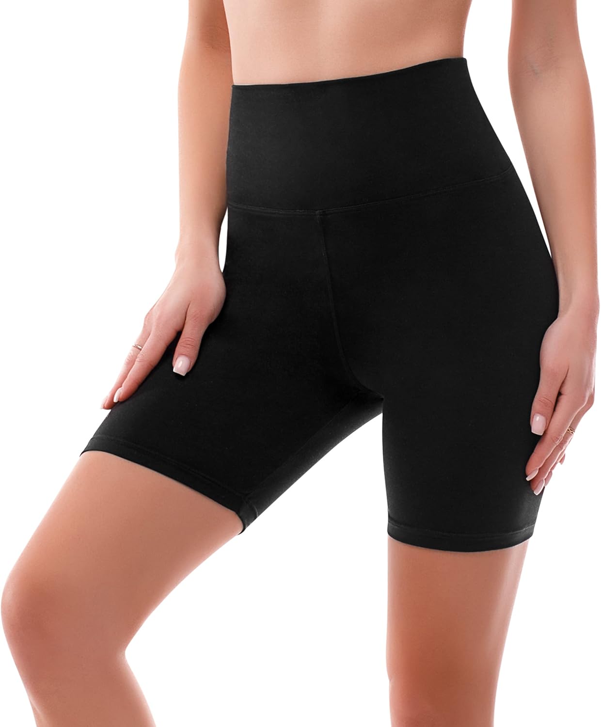 SINOPHANT High Waisted Women Biker Shorts - 6” Buttery Soft Elastic Tummy Contro...