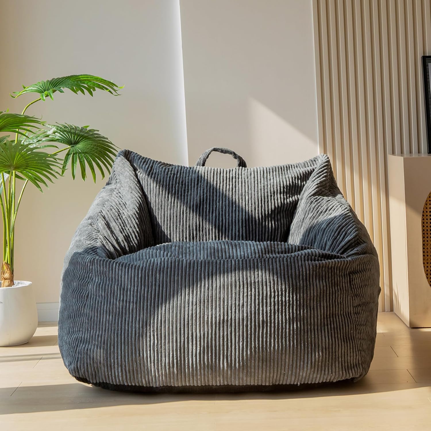 MAXYOYO Bean Bag Chair, Floor Sofa with Handle, Bean Bag Chairs for Adults and K...