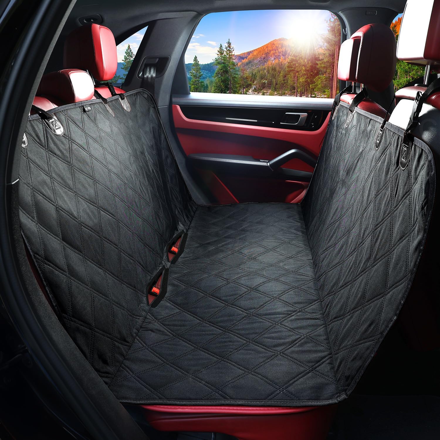 KYG Dog Car Seat Cover, Waterproof Scratch Proof Nonslip Dog Travel Hammock with...