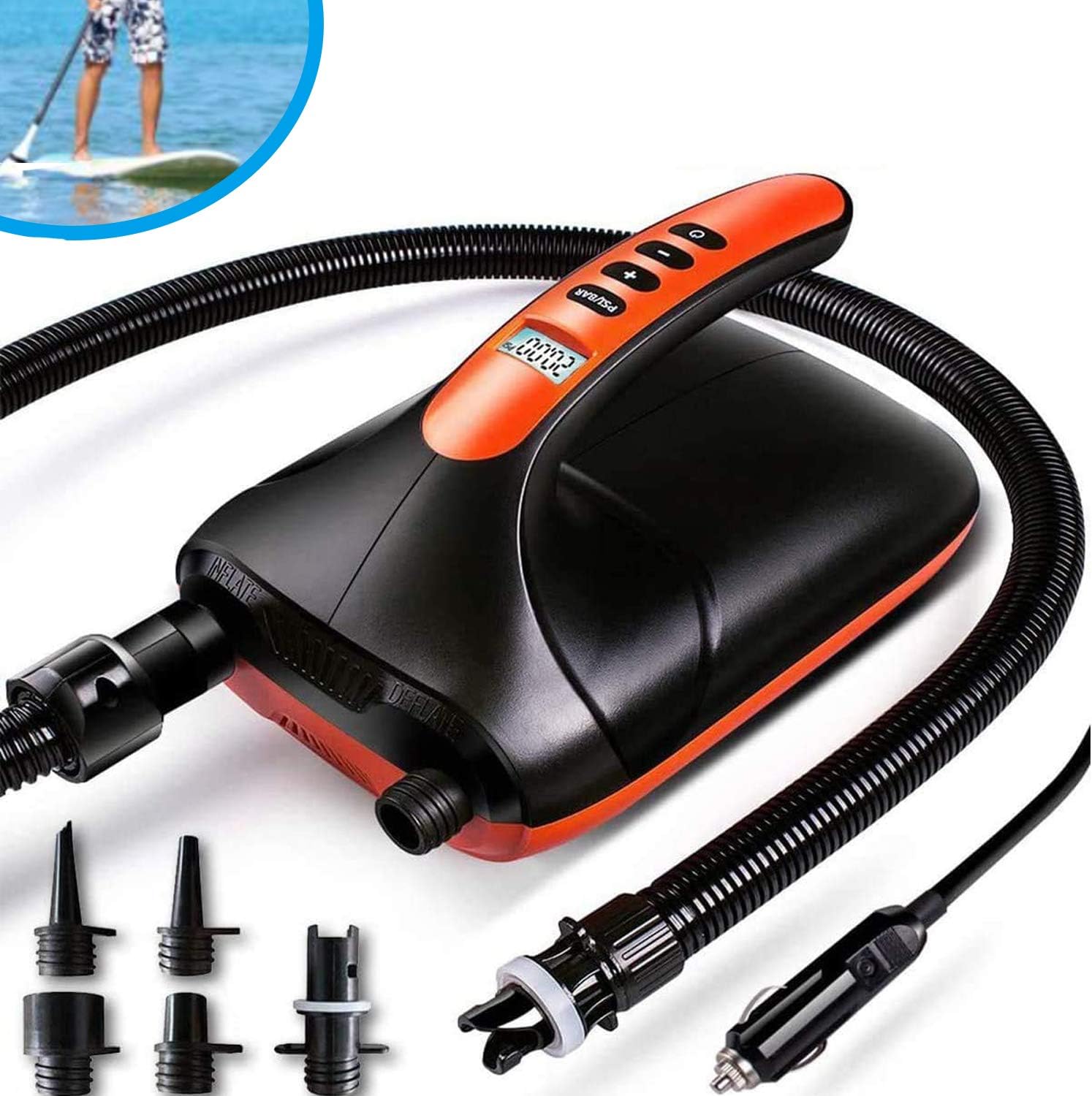 Tuomico 20PSI High Pressure SUP Electric Air Pump,...