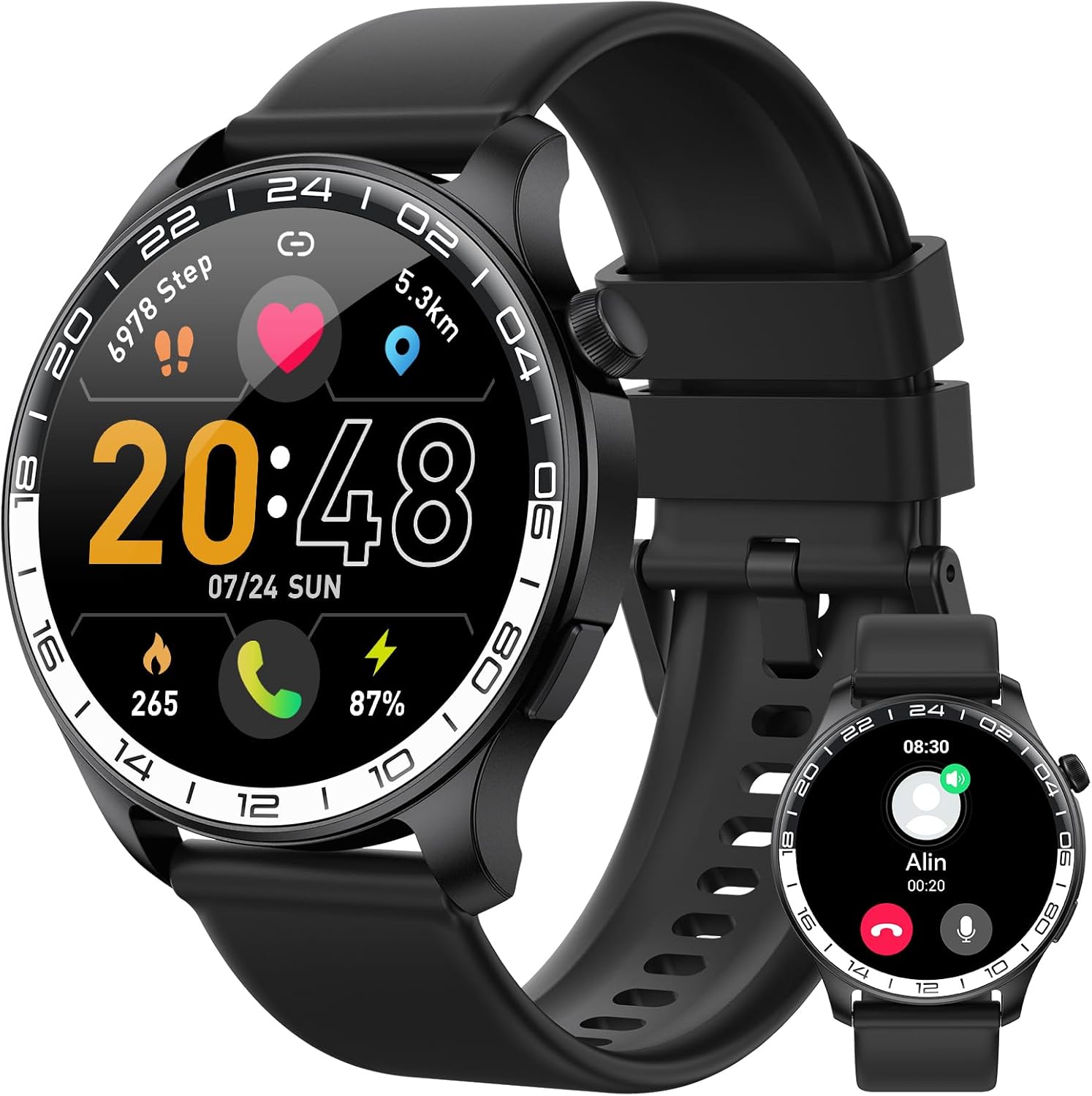 Smart Watch, 40mm AMOLED Touchscreen Smartwatch for Men Women (Answer/Make Call)...